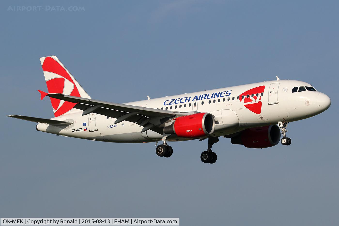 OK-MEK, 2007 Airbus A319-112 C/N 3043, at spl