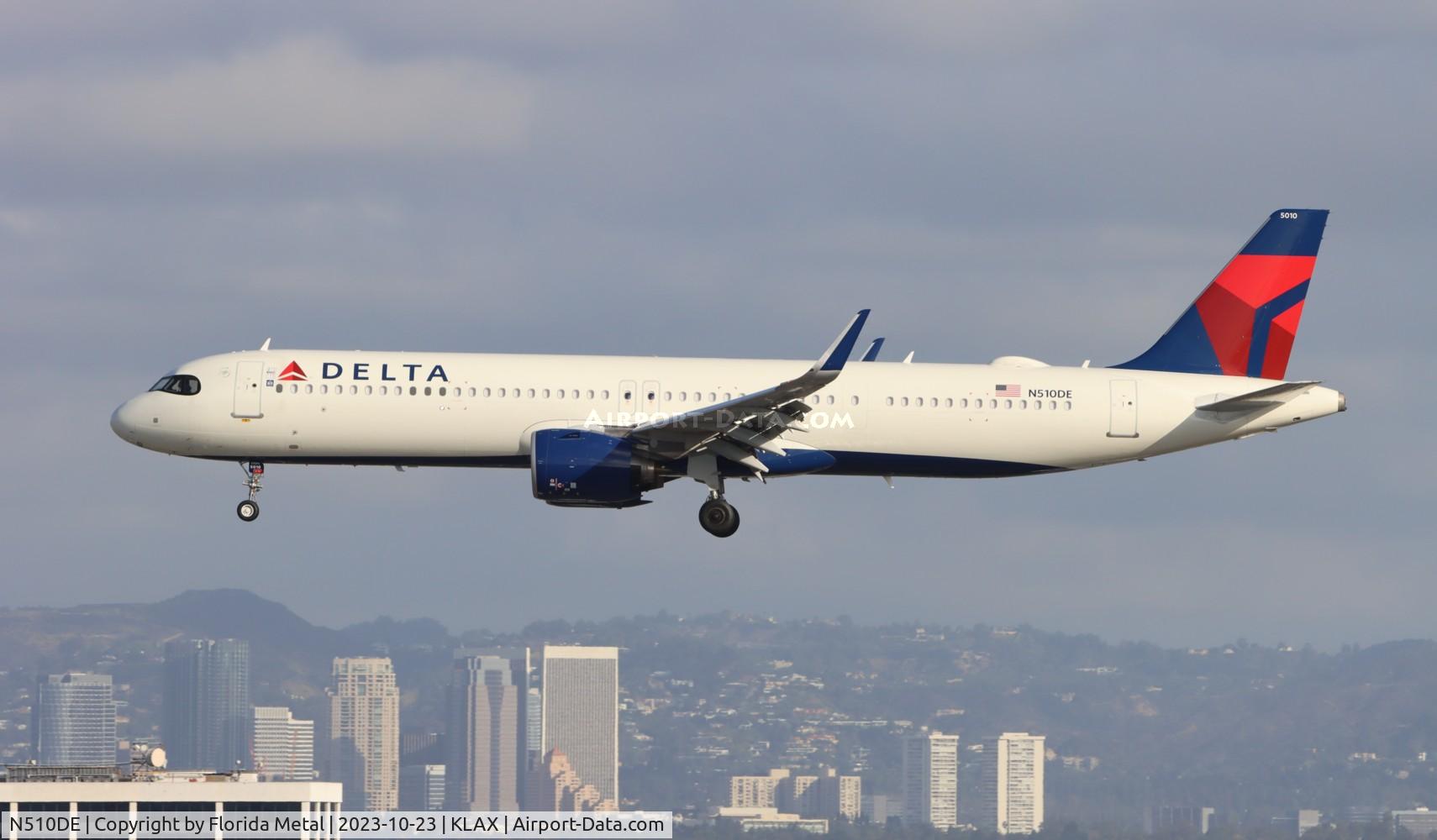 N510DE, 2022 Airbus A321-271NX C/N 10828, DAL A321N zx KDTW-LAX