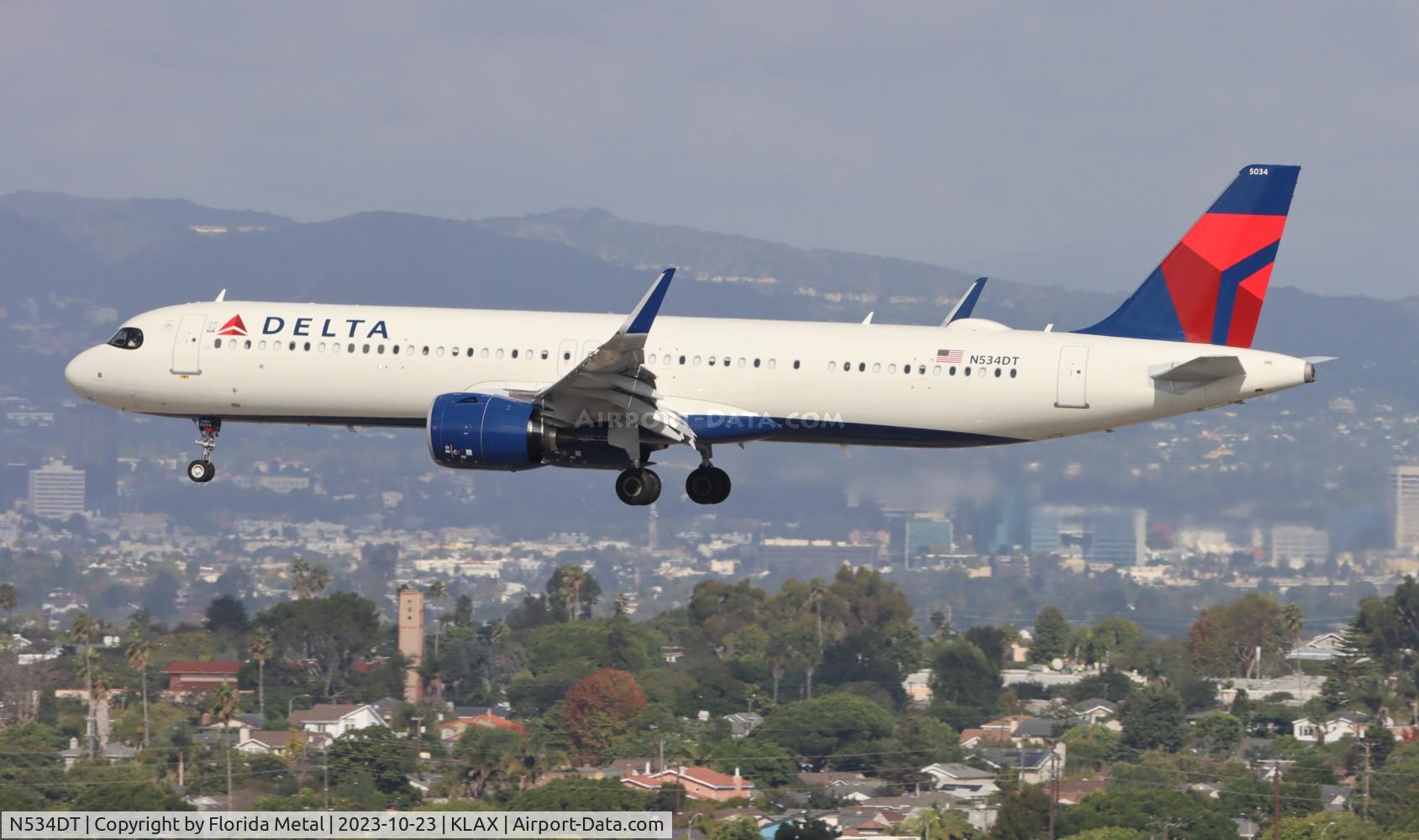 N534DT, 2023 Airbus A321-271NX C/N 11357, DAL A321N zx FLL-LAX
