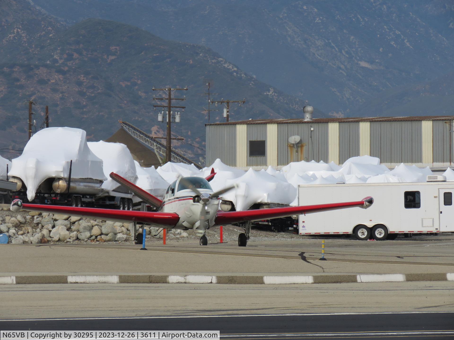 N65VB, 1965 Beech S35 Bonanza C/N D-7821, Leaving gas pumps