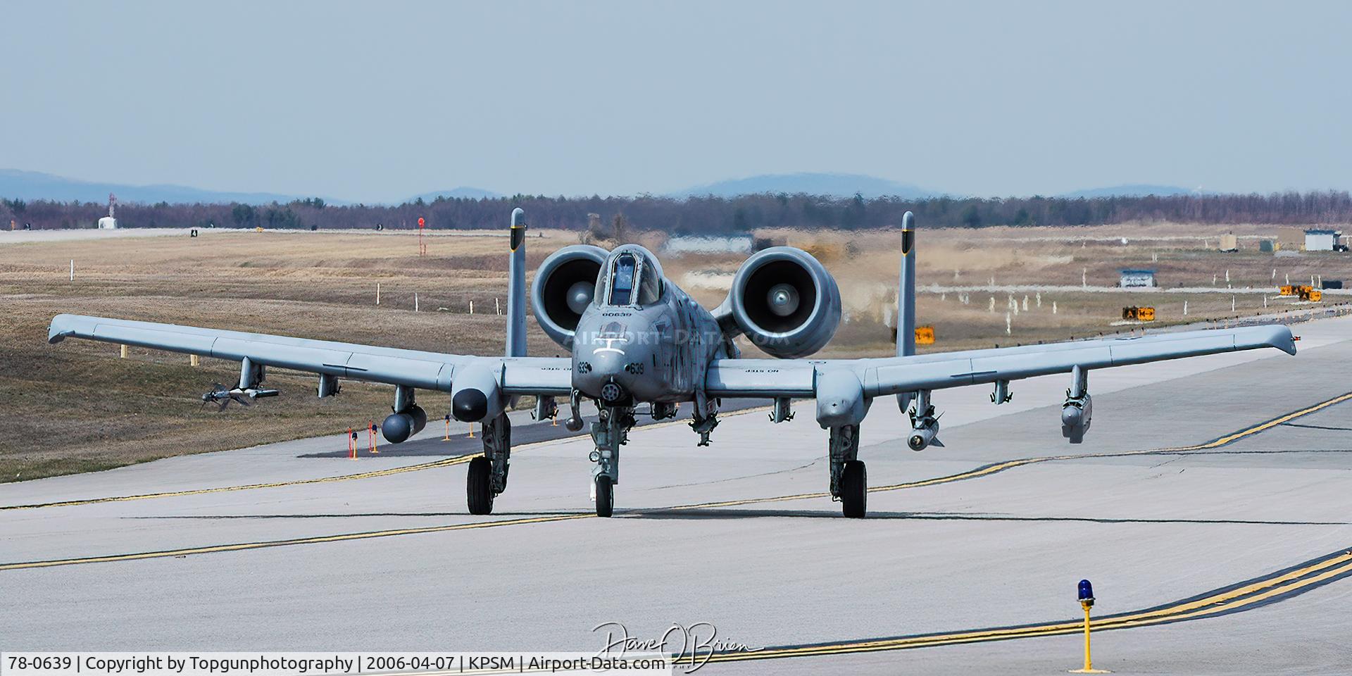 78-0639, 1978 Fairchild Republic A-10A Thunderbolt II C/N A10-0259, YANKEE11 taxiing to RW34