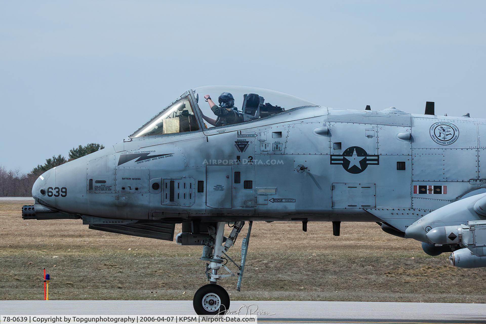 78-0639, 1978 Fairchild Republic A-10A Thunderbolt II C/N A10-0259, Heading back up to Yankee MOA, then back to Bradley ANGB