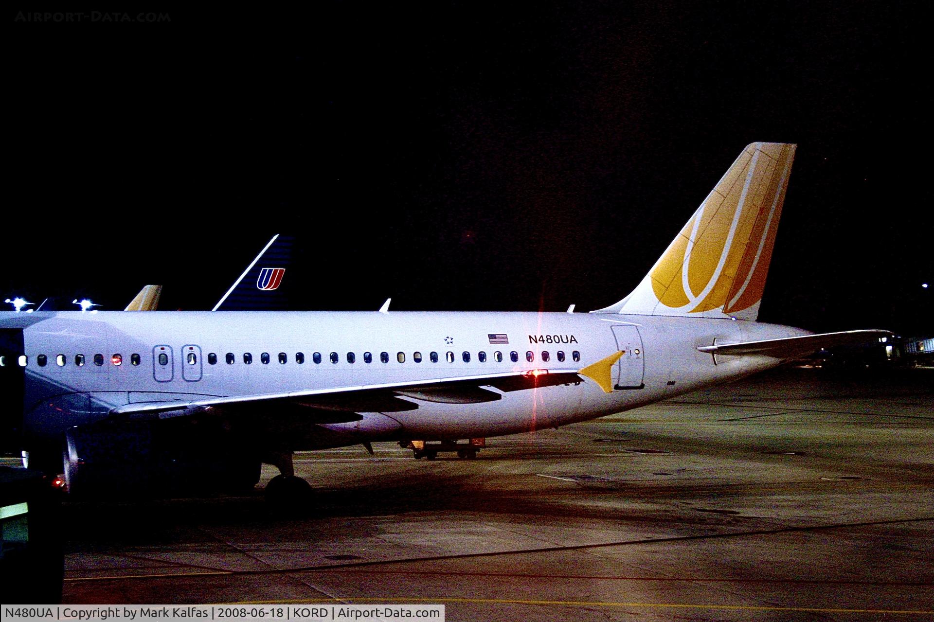N480UA, 2001 Airbus A320-232 C/N 1555, A320 TED United Airlines Airbus A320 Gate B6 ORD