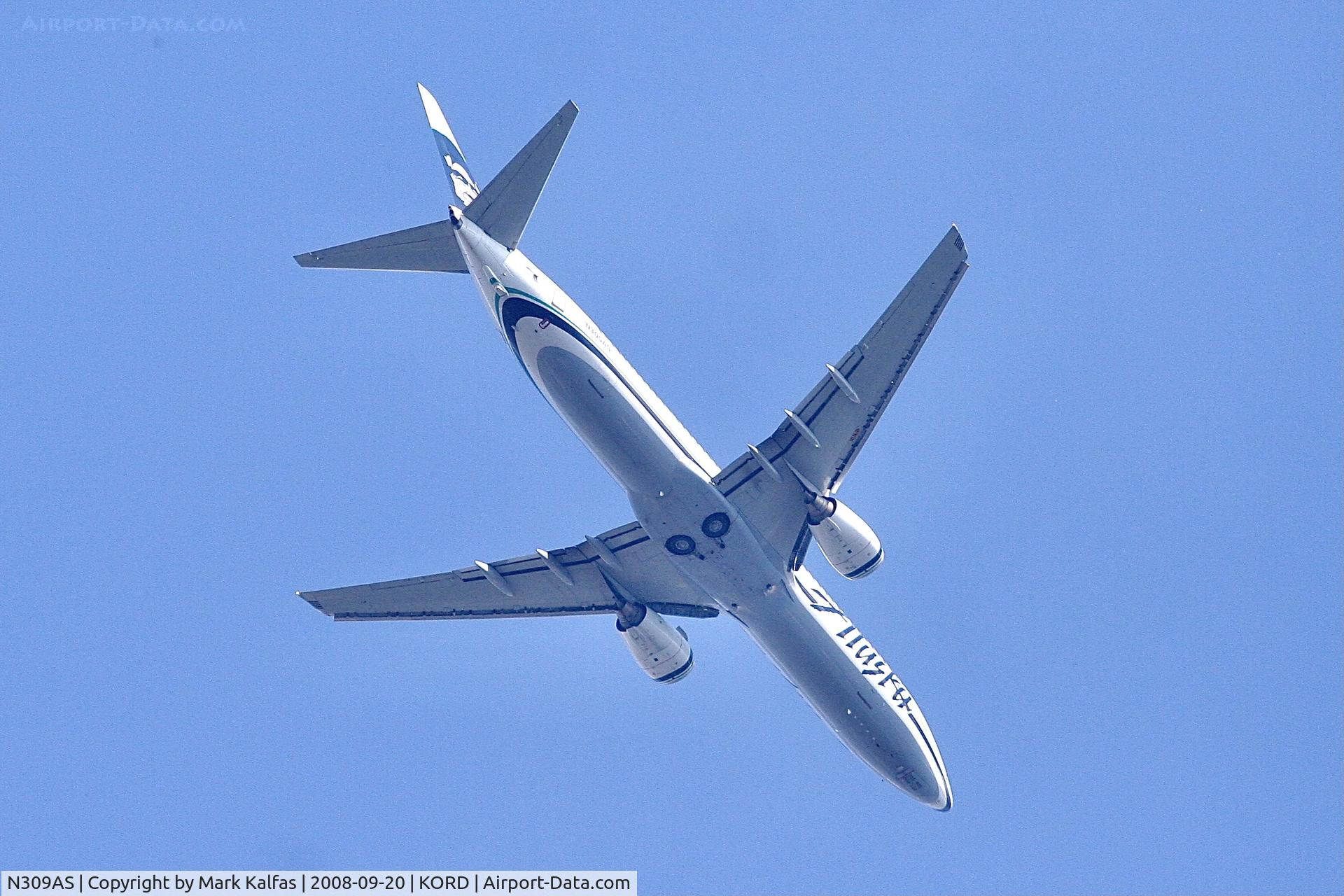N309AS, 2001 Boeing 737-990 C/N 30857, B739 Alaska Airlines Boeing 737-990 N309AS, downwind for 9R approach KORD