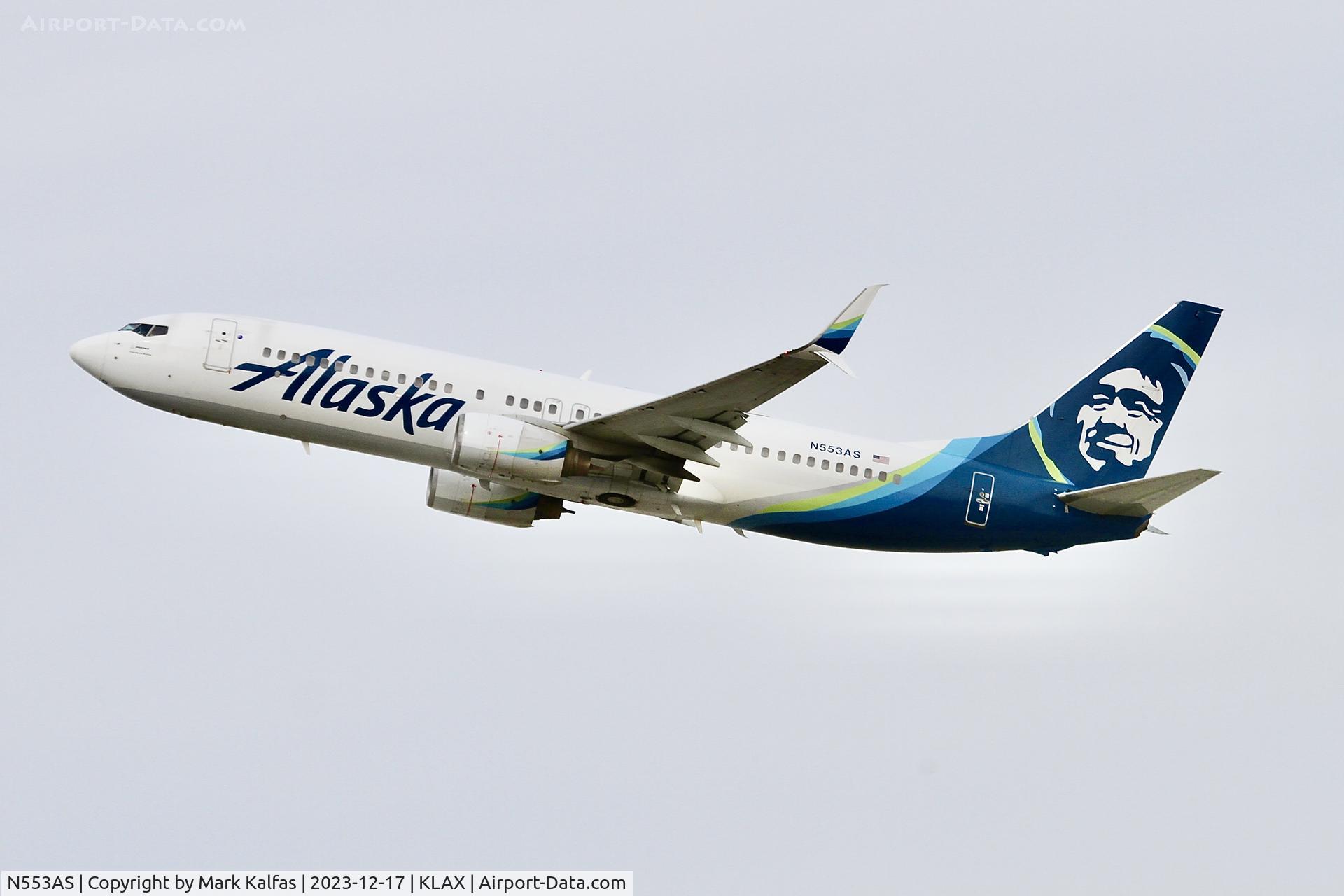 N553AS, 2006 Boeing 737-890 C/N 34594, B738 Alaska Airlines Boeing 737-800 N553AS  ASA1374 KLAX-MMLT