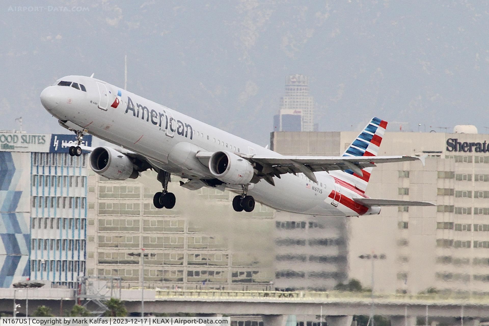 N167US, 2001 Airbus A321-211 C/N 1442, A321 American Airlines Airbus 321 N167US AAL2113 KLAX-KDFW