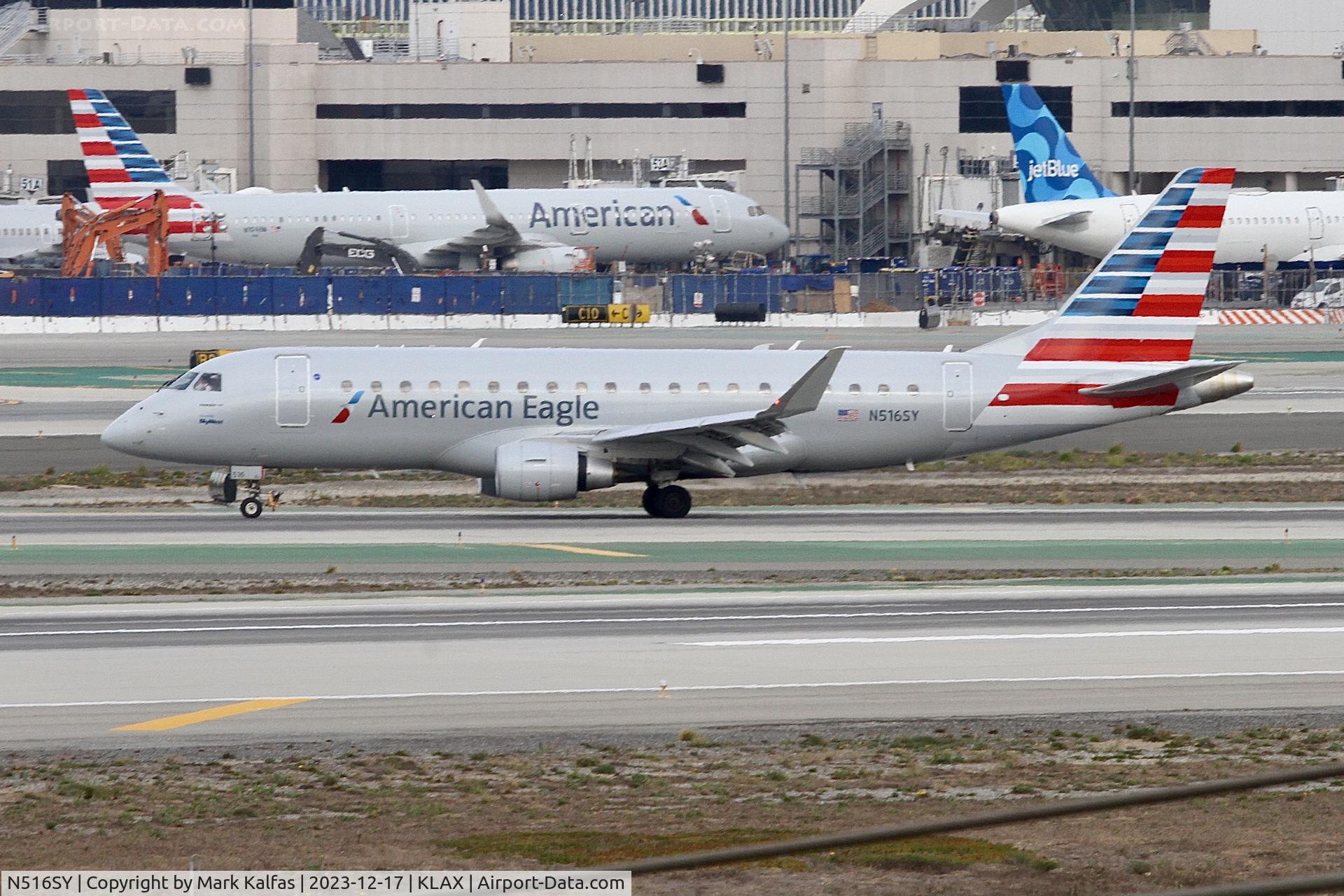 N516SY, 2021 Embraer 175LR (ERJ-170-200LR) C/N 17000897, E75L SkyWest/American Eagle EMBRAER 175LW N516SY  SKW3130 KTUS-KLAX