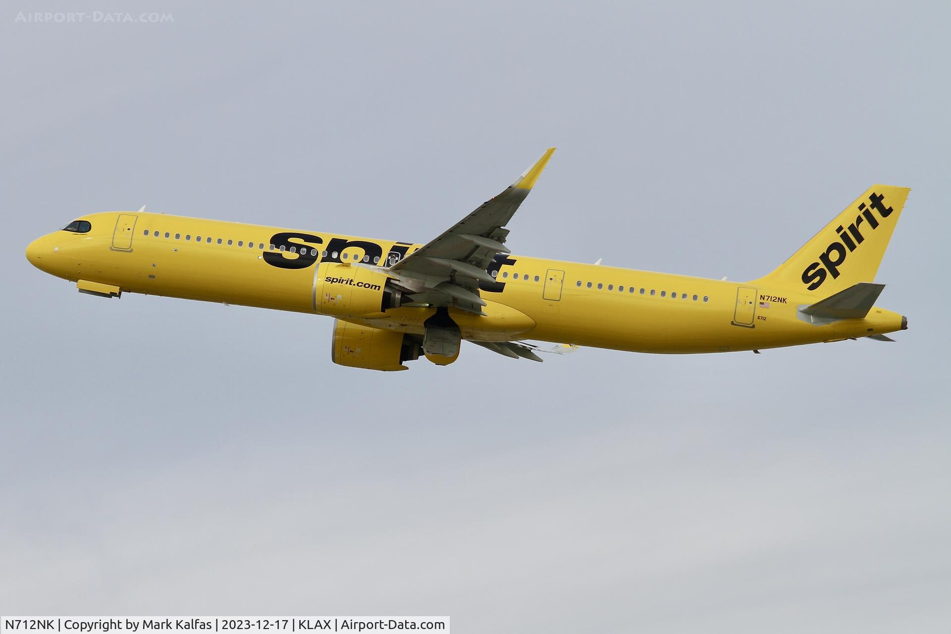 N712NK, 2023 Airbus 321-271NX C/N 11570, A21N Spirit Airlines Airbus A321neo N712NK NKS3673 KLAX-KEWR