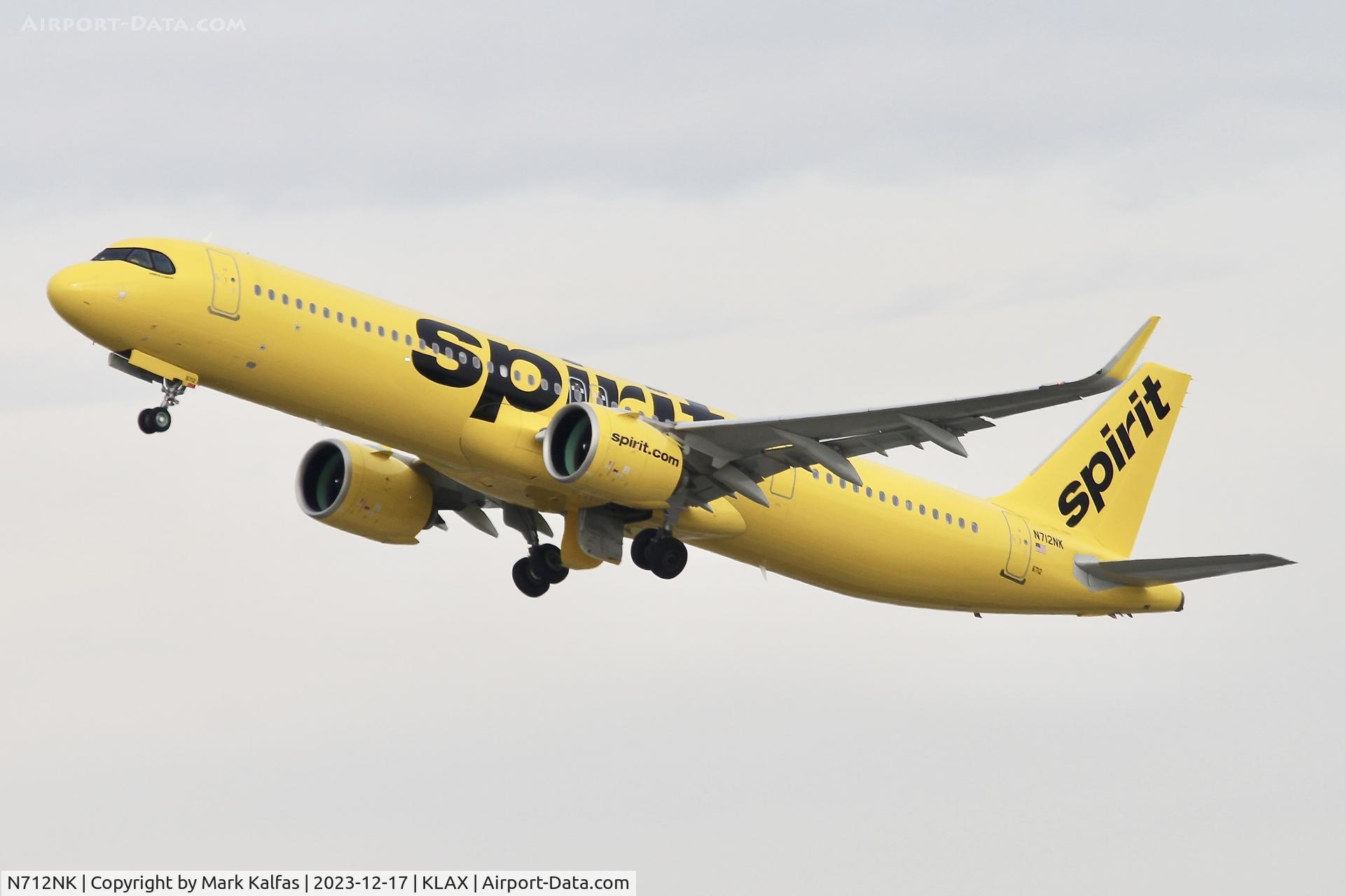 N712NK, 2023 Airbus 321-271NX C/N 11570, A21N Spirit Airlines Airbus A321neo N712NK NKS3673 KLAX-KEWR