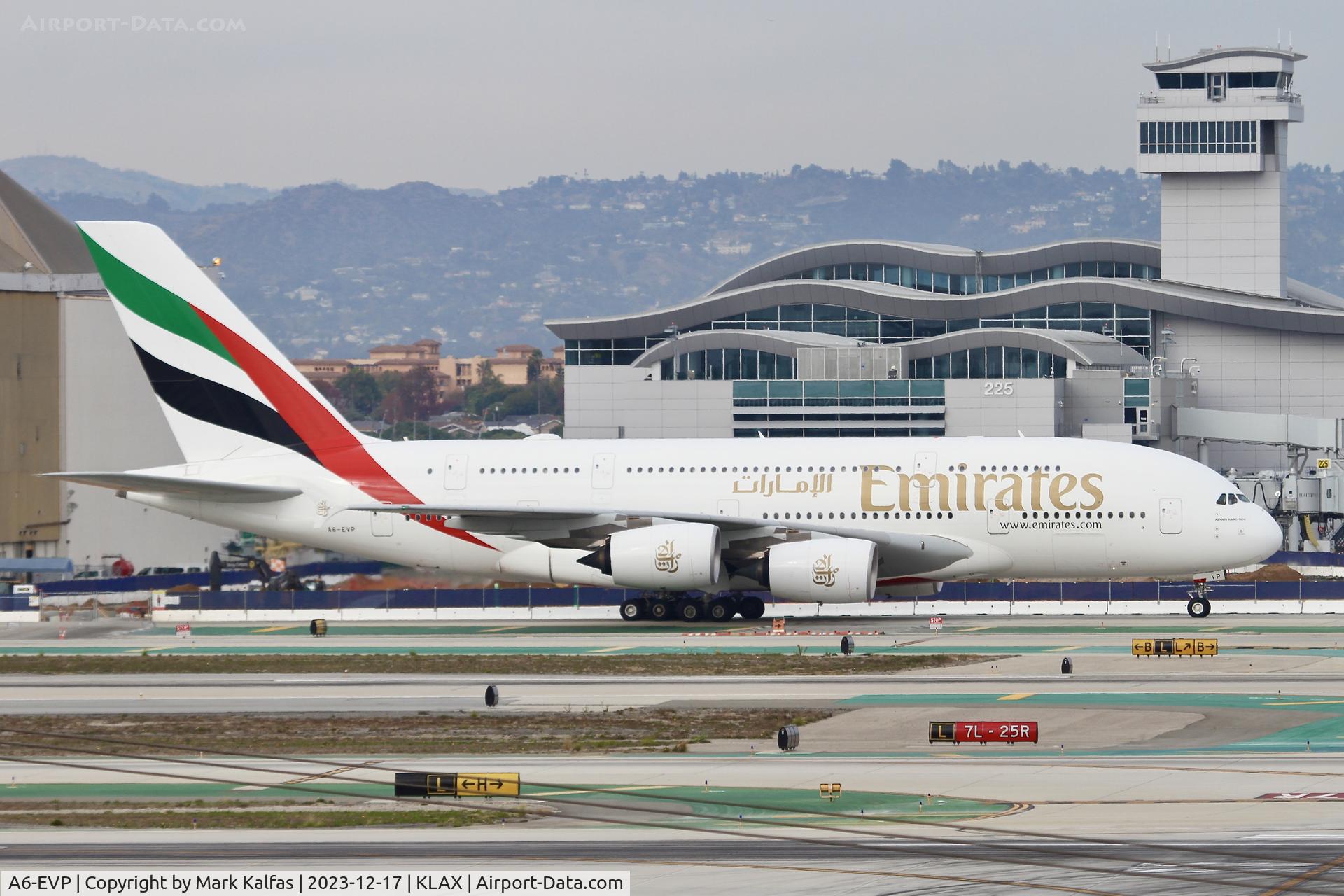 A6-EVP, 2020 Airbus A380-841 C/N 269, A388 A6-EVP Emirates Airbus A380-841 UAE215 OMDB-KLAX