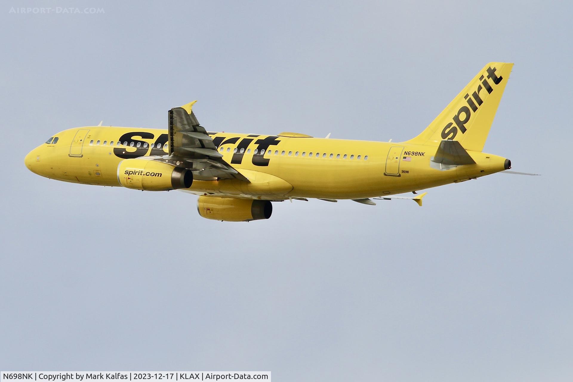 N698NK, 2010 Airbus A320-232 C/N 4270, A320 Spirit Airlines Airbus A320 N698NK NKS472 LAX-MEM