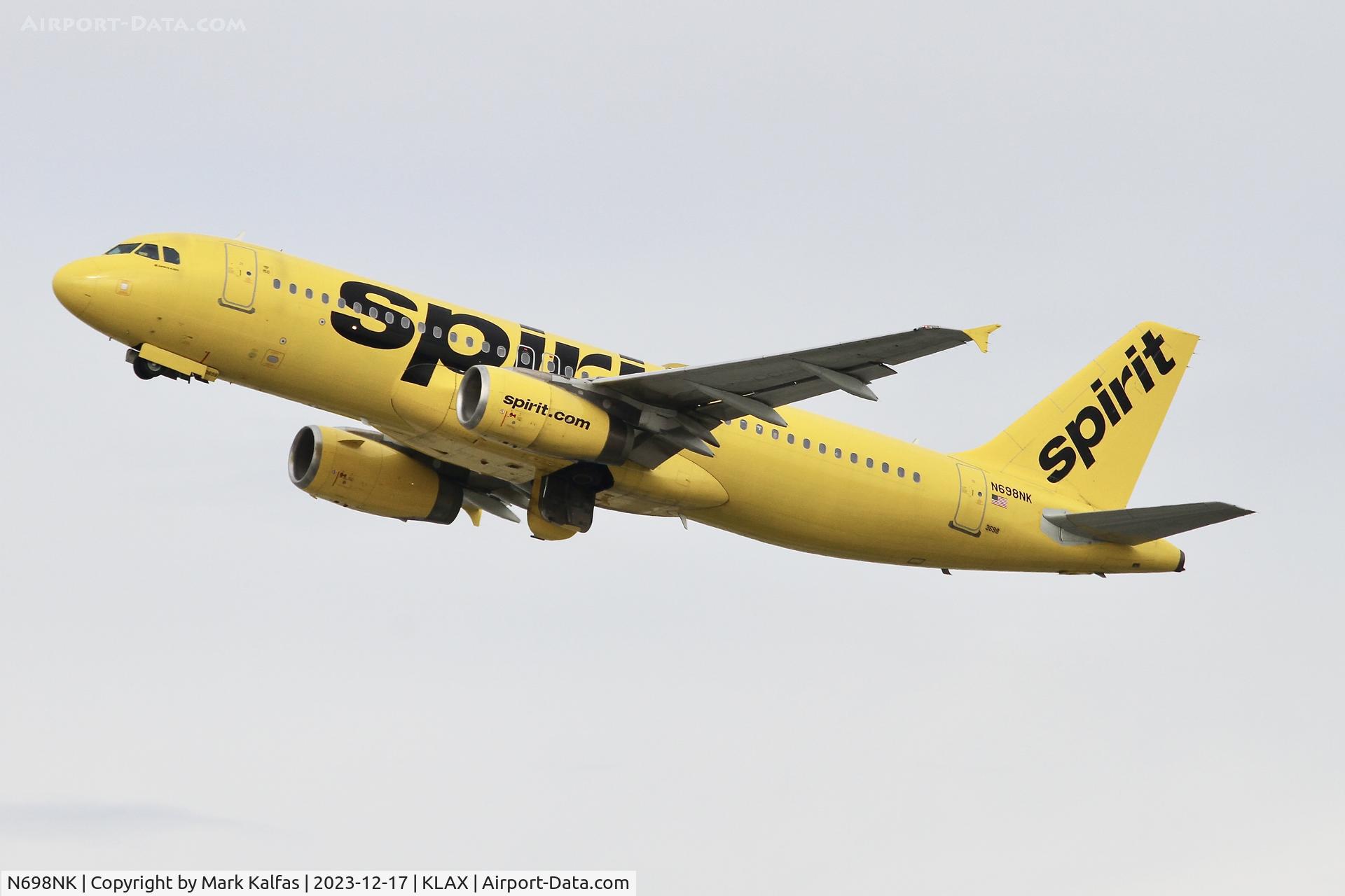 N698NK, 2010 Airbus A320-232 C/N 4270, A320 Spirit Airlines Airbus A320 N698NK NKS472 LAX-MEM