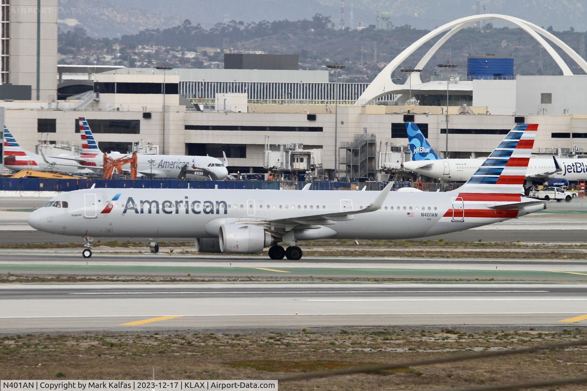 N401AN, 2019 Airbus A321-251N C/N 8701, A21N American Airlines Airbus A321neo N401AN AAL2016 PHL-LAX