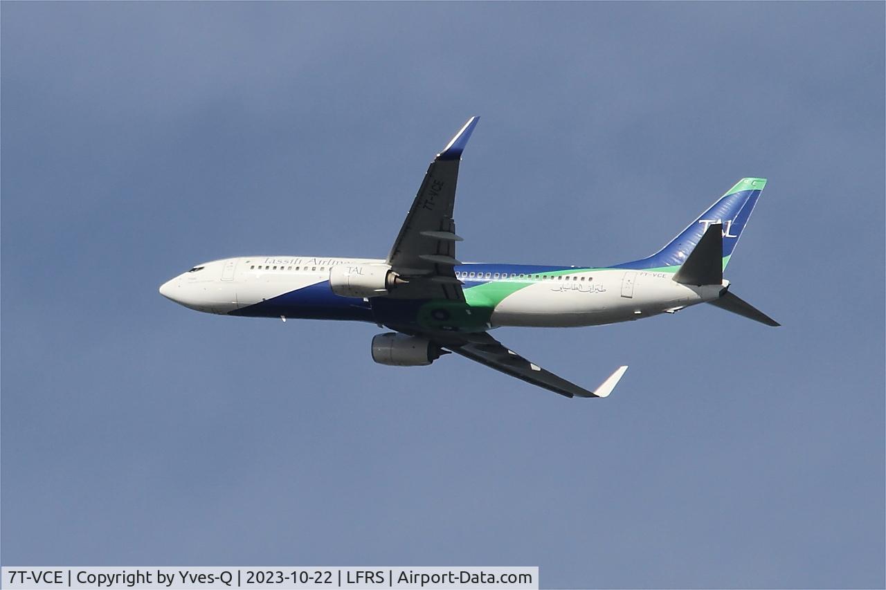 7T-VCE, 2018 Boeing 737-8ZQ C/N 64986, Boeing 737-8ZQ, long approach rwy 21, Nantes-Atlantique airport (LFRS-NTE)