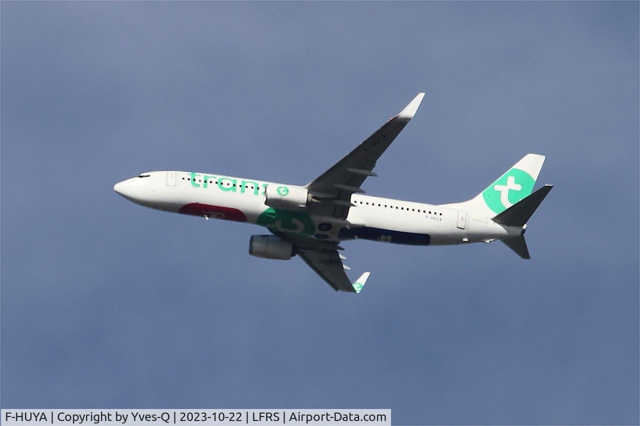 F-HUYA, 2016 Boeing 737-8JP C/N 42271, Boeing 737-8JP, long approach rwy 21, Nantes-Atlantique airport (LFRS-NTE)