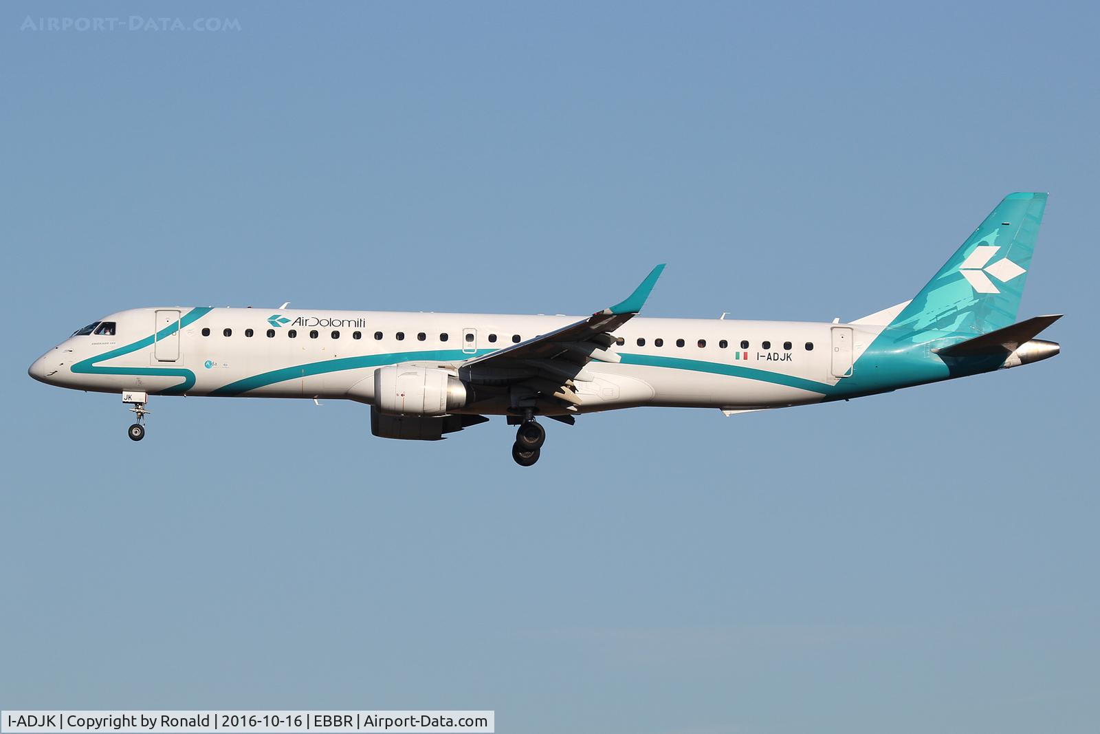 I-ADJK, 2009 Embraer 195LR (ERJ-190-200LR) C/N 19000245, at bru
