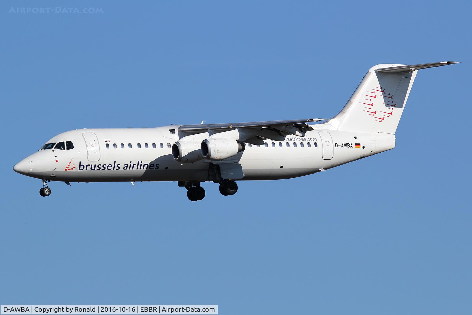D-AWBA, 1989 British Aerospace BAe.146-300 C/N E3134, at bru