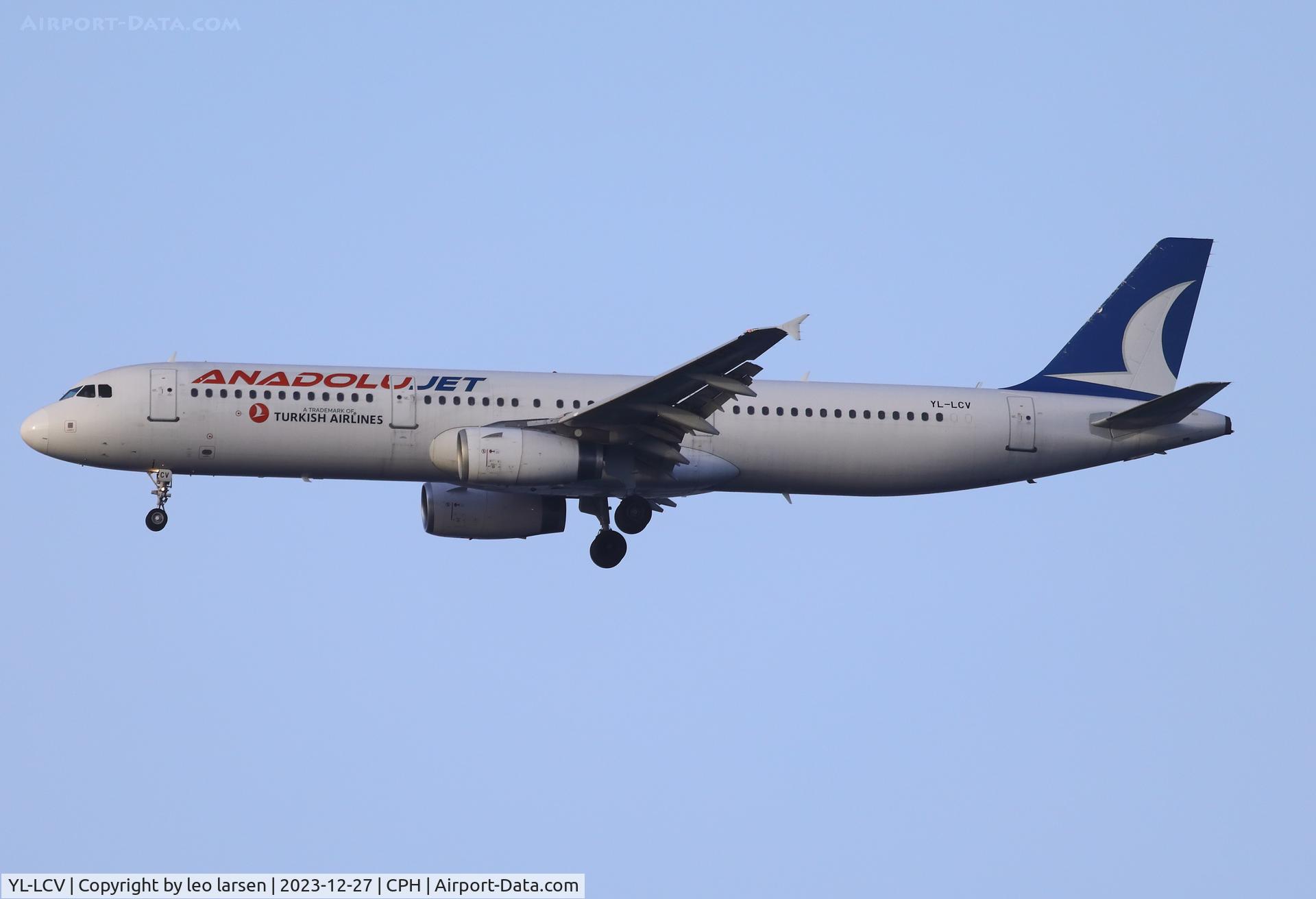 YL-LCV, 2004 Airbus A321-231 C/N 2216, Copenhagen 27.12.2023