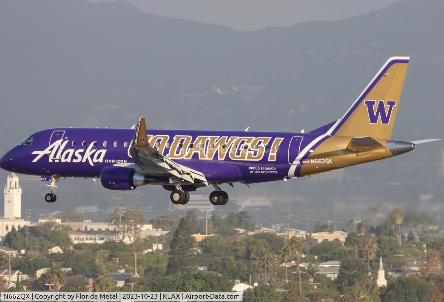 N662QX, 2023 Embraer ERJ-175LR C/N 17000956, QXE/ASA Huskies E175 zx SJC-LAX