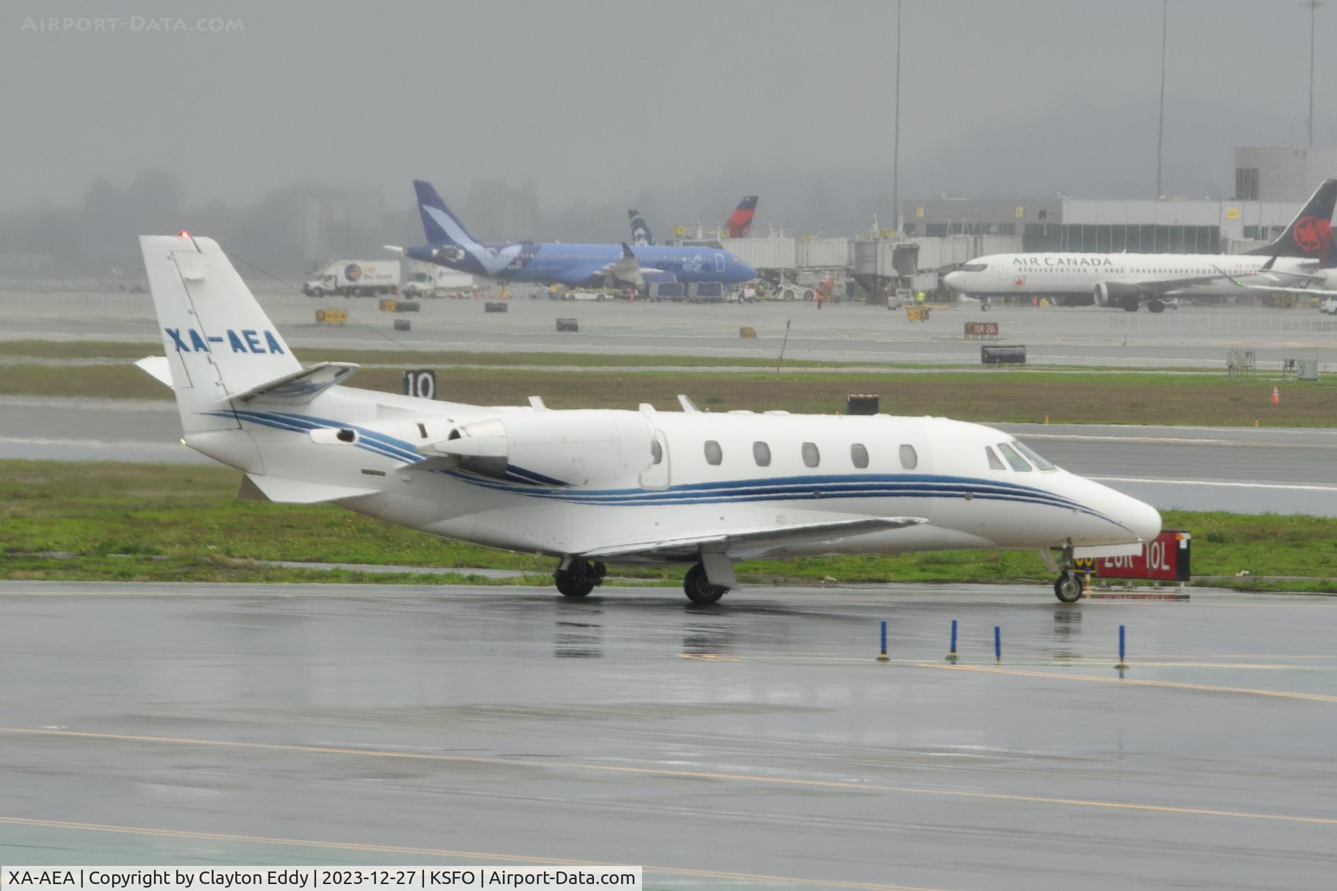 XA-AEA, 2004 Cessna 560XLS Citation Excel C/N 560-5503, Runway 10 SFO 2023.