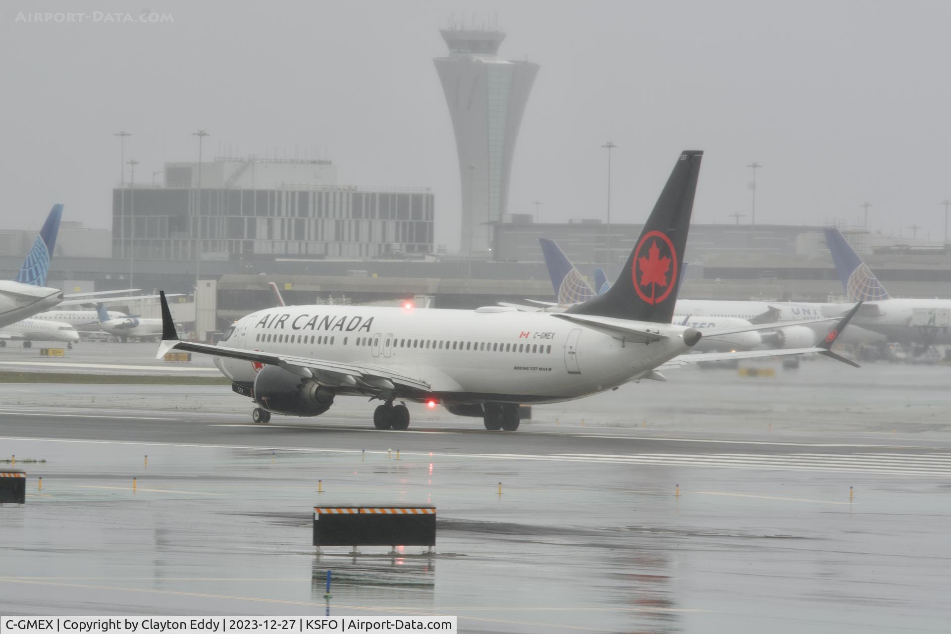 C-GMEX, 2021 Boeing 737-8 MAX C/N 61243, Runway 10 SFO 2023.