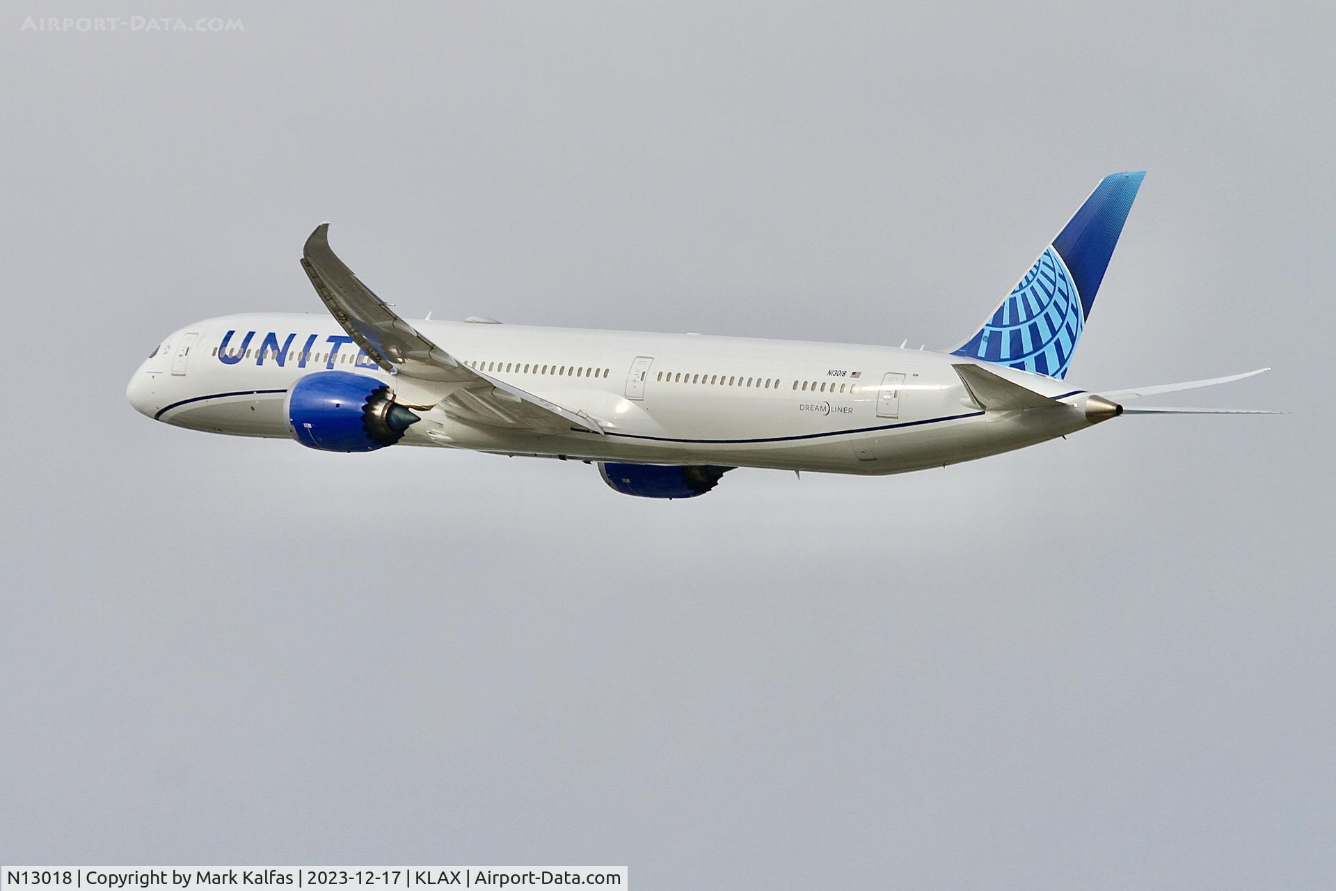 N13018, 2022 Boeing 787-10 Dreamliner C/N 66987, B78X United Airlines BOEING 787-10 Dreamliner N13018 UAL2614 LAX-EWR
