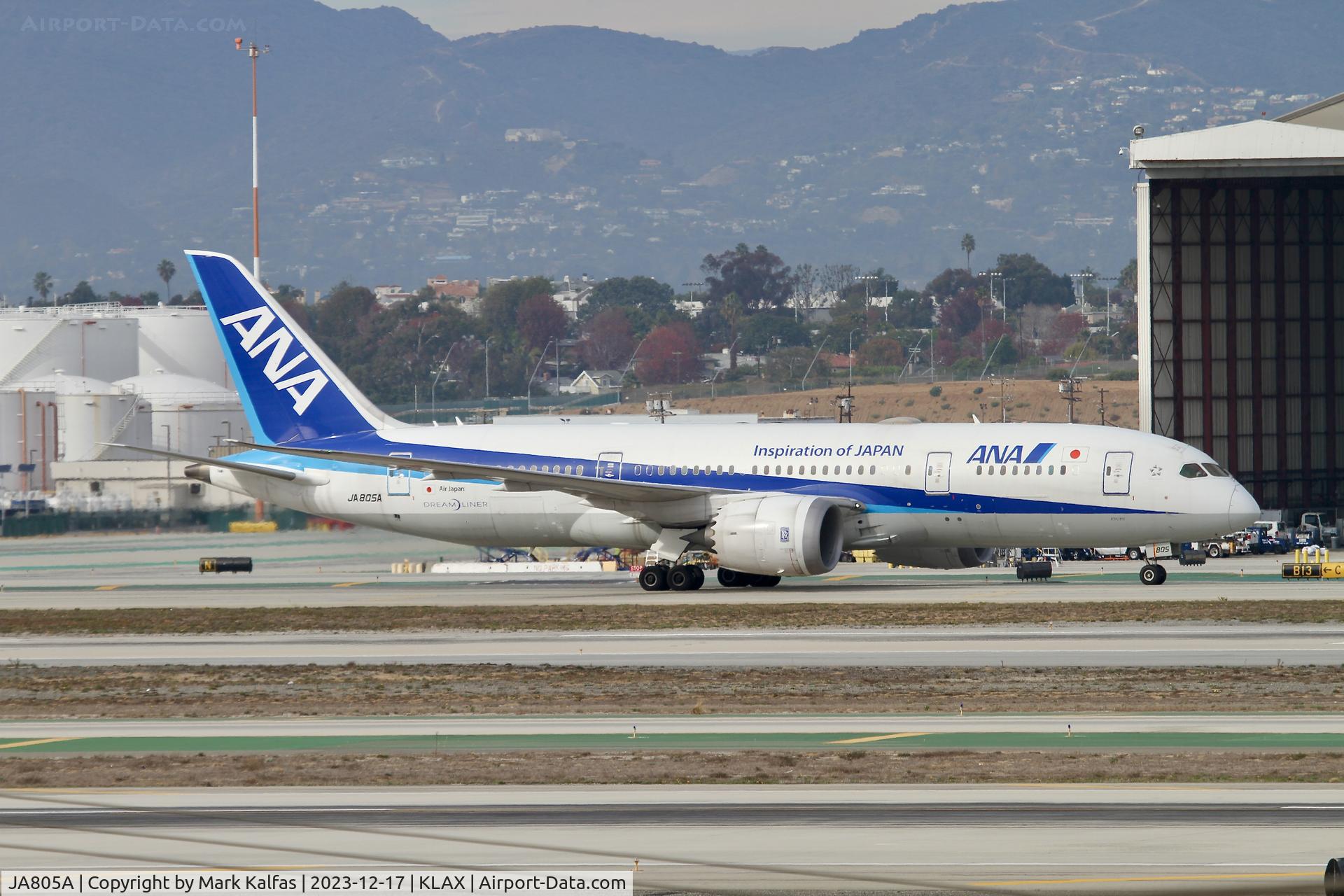 JA805A, 2010 Boeing 787-8 Dreamliner C/N 34514, B788 ANA Boeing 787-8 JA805A ANA126  HND-LAX