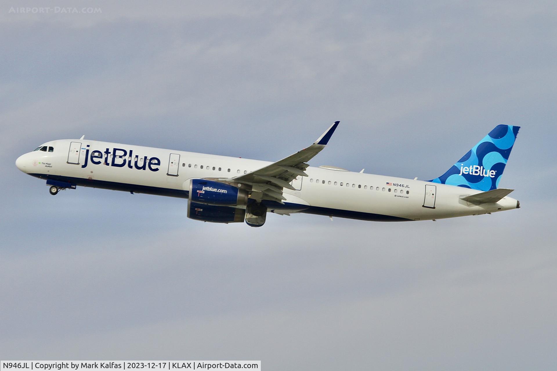 N946JL, 2015 Airbus A321-231 C/N 6425, A321 JetBlue Airbus A321 N946JL JBU688 LAX-BOS