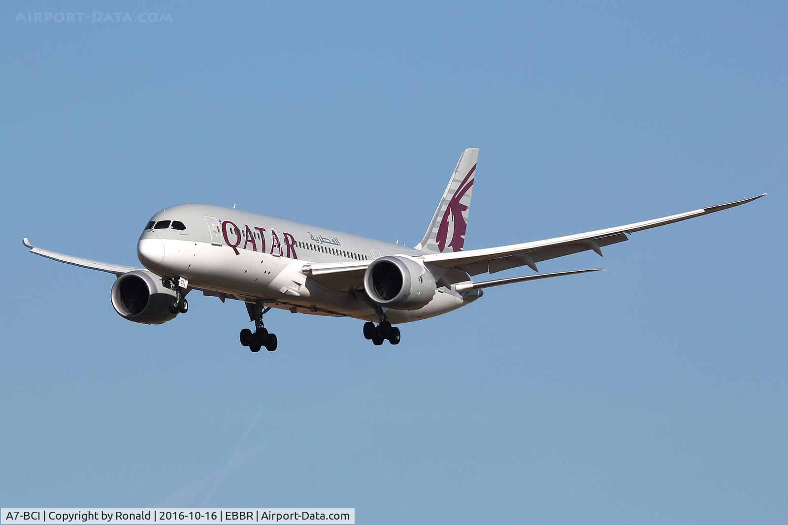 A7-BCI, 2013 Boeing 787-8 Dreamliner Dreamliner C/N 38327, at bru