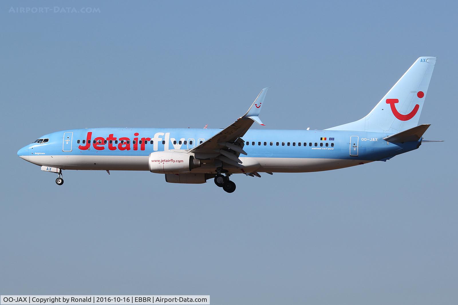 OO-JAX, 2010 Boeing 737-8K5 C/N 37238, at bru