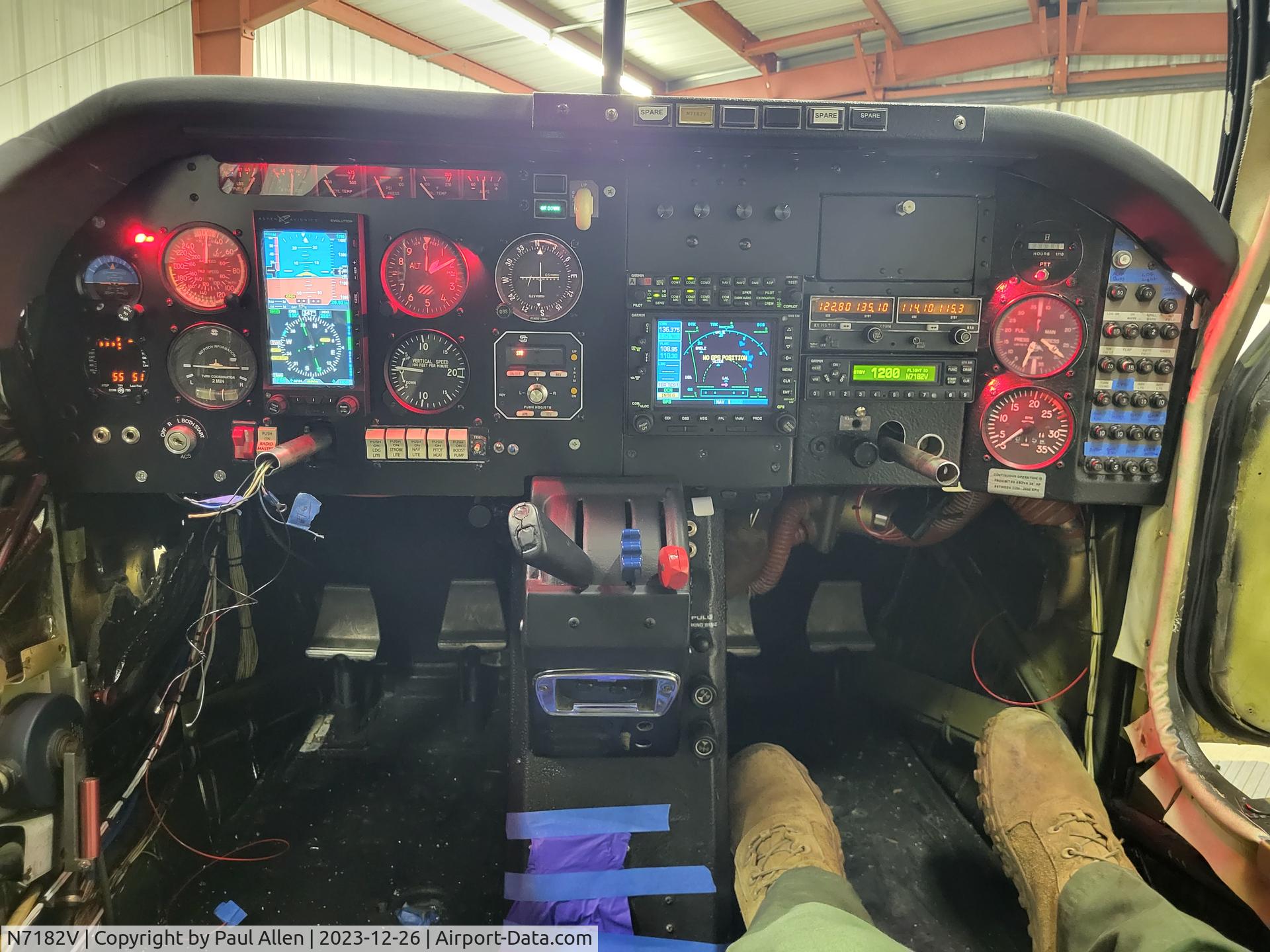 N7182V, 1975 Mooney M20F Executive C/N 22-1180, New avionics and inferior going in.