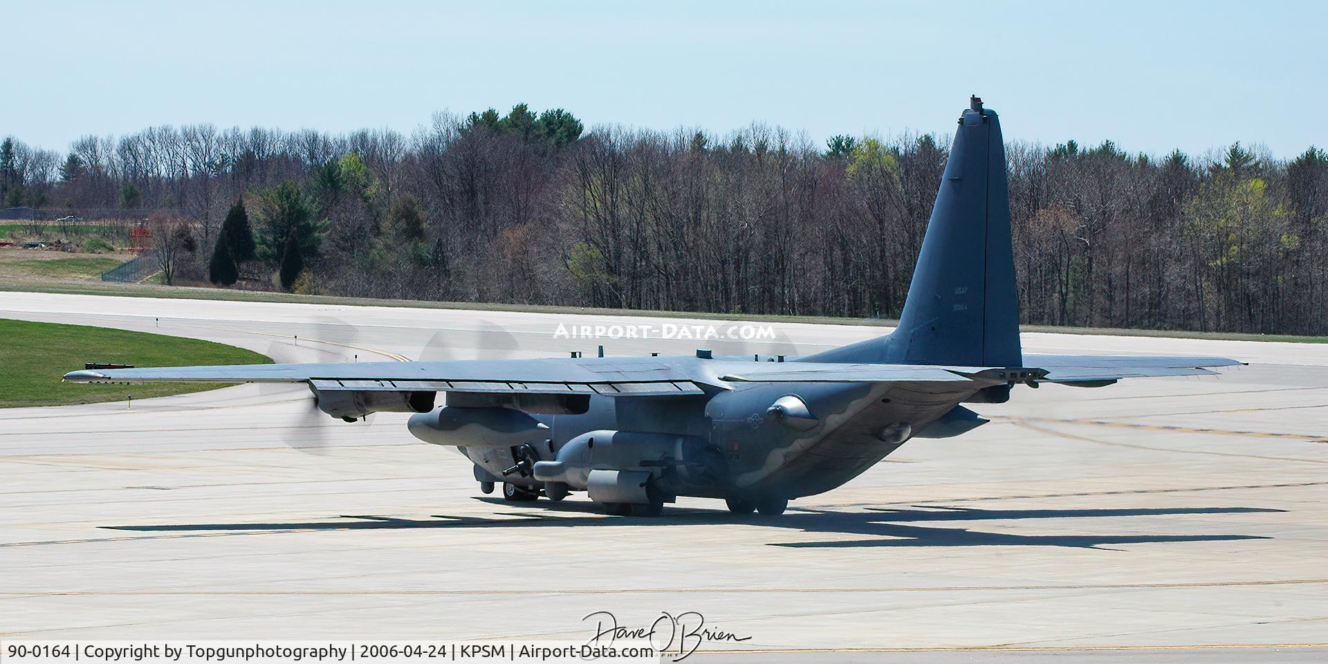 90-0164, 1990 Lockheed AC-130U Spooky II C/N 382C-5257, REACH1005 pulls off to the hammerhead of RW16 awaiting IFR release