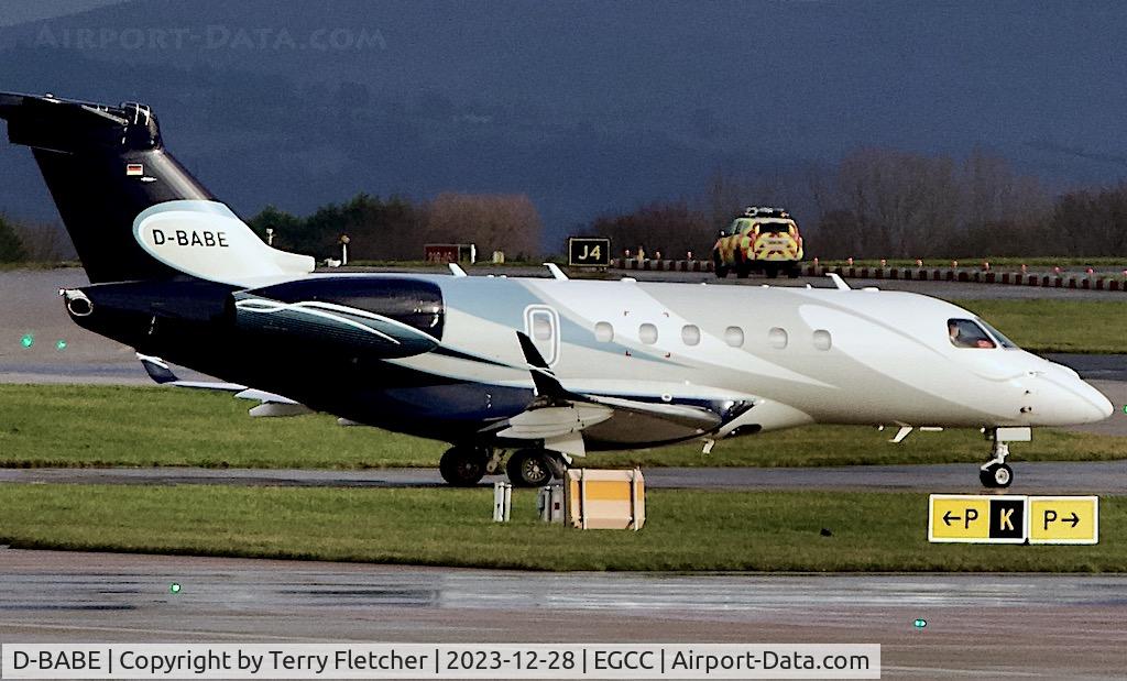 D-BABE, 2012 Embraer EMB-550 Legacy 500 C/N 55000003, At Manchester