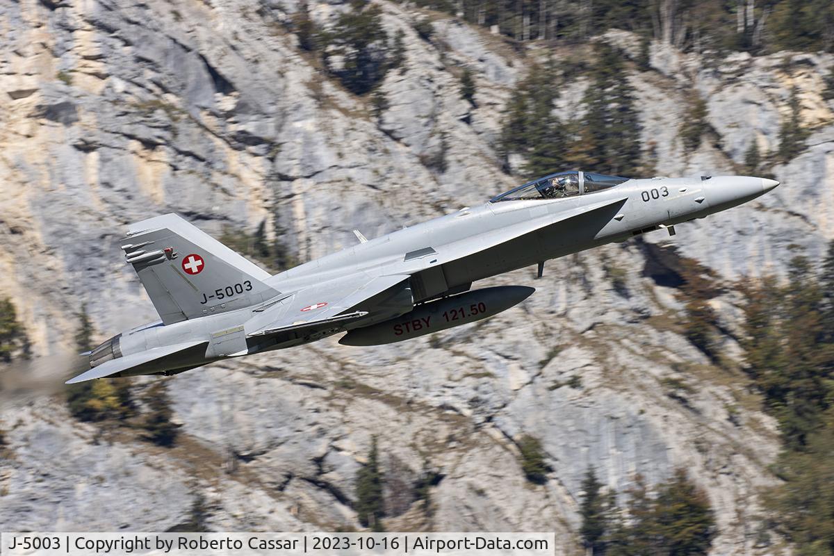J-5003, 1997 McDonnell Douglas F/A-18C Hornet C/N 1319, AXALP Airshow 2023
