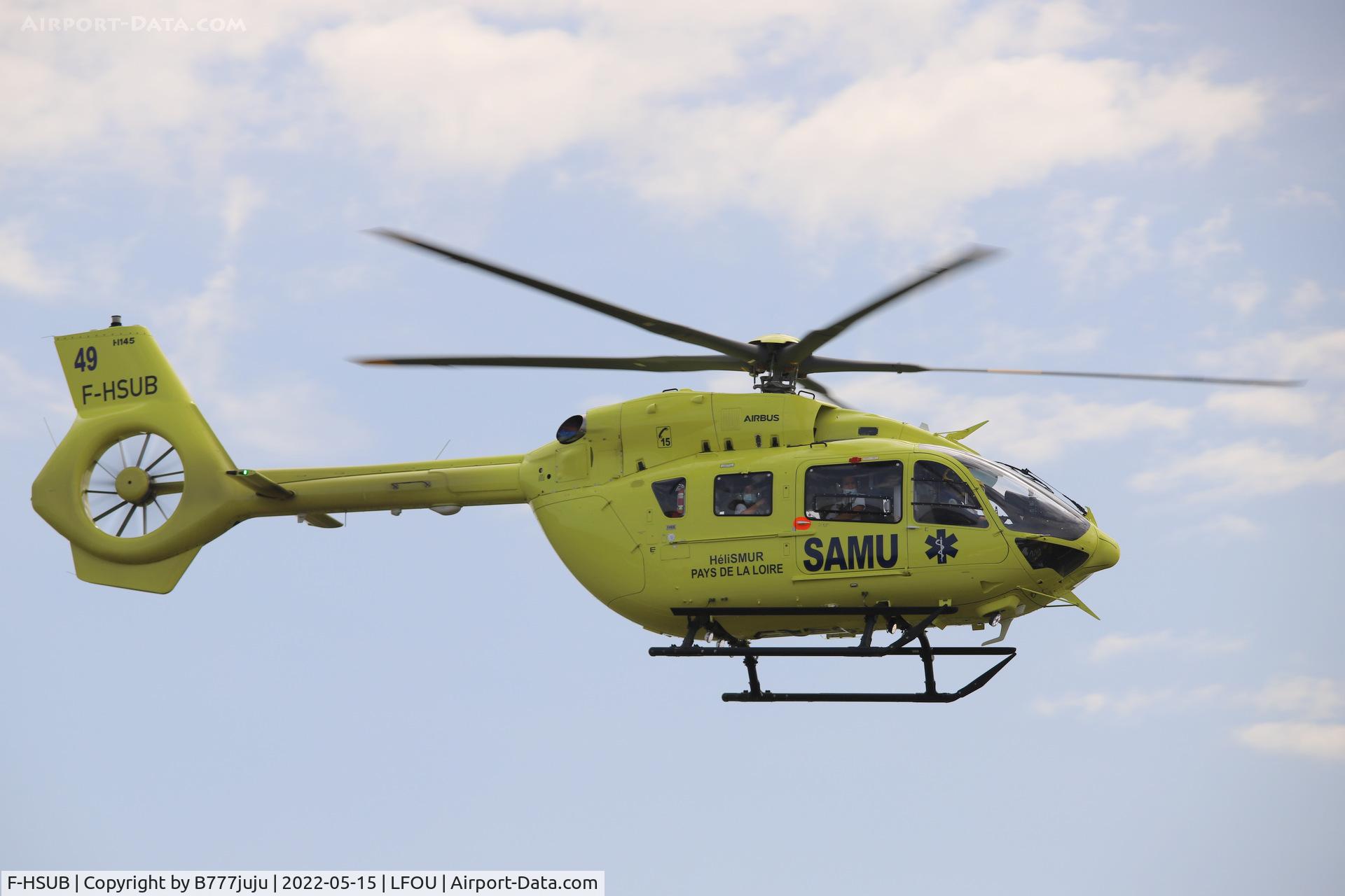 F-HSUB, 2021 Airbus Helicopters MBB-BK117 D-3 C/N 21076, at Helico 2022 Cholet