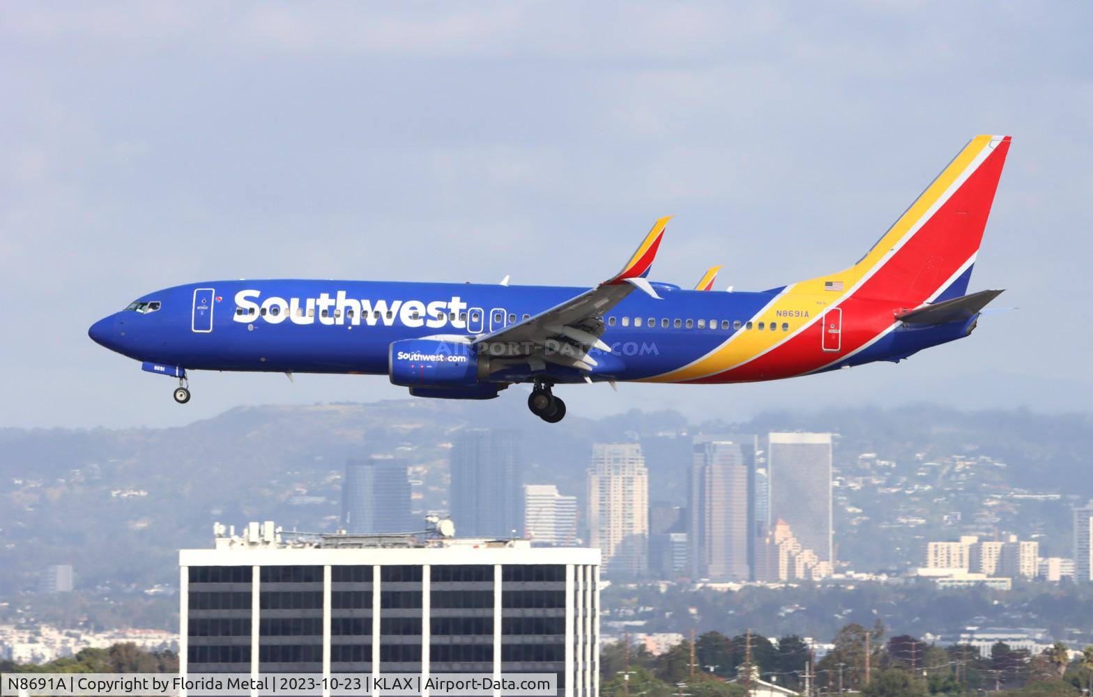N8691A, 2016 Boeing 737-8H4 C/N 36945, SWA 738 zx SJC-LAX