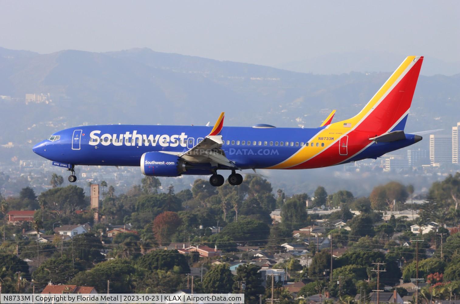 N8733M, 2019 Boeing 737-8 MAX C/N 60710, SWA 737-8 zx SFO-LAX