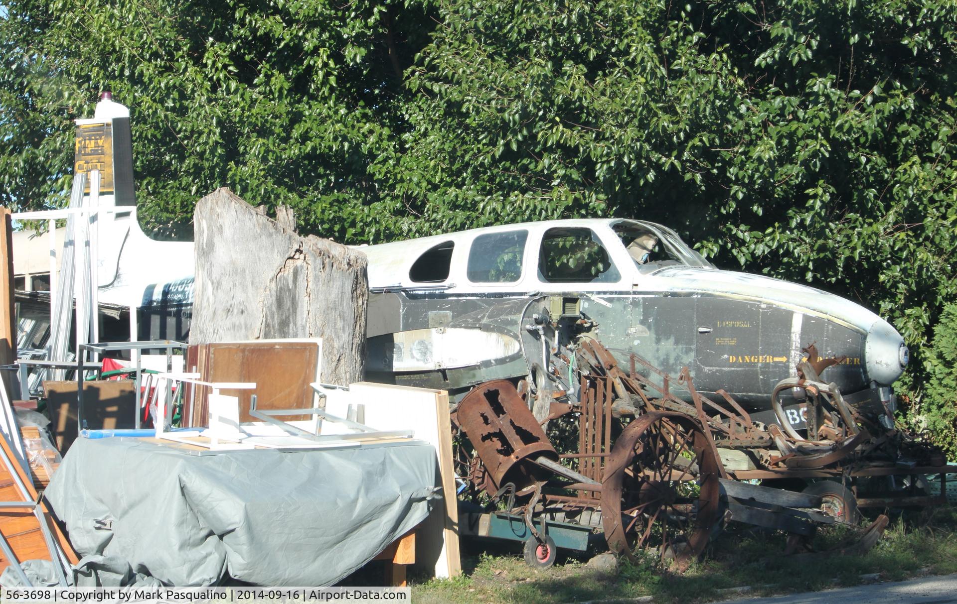 56-3698, 1956 Beech U-8D Seminole C/N LH.99, Beech U-8D Located on US 14 Emerald Grove, Wisconsin