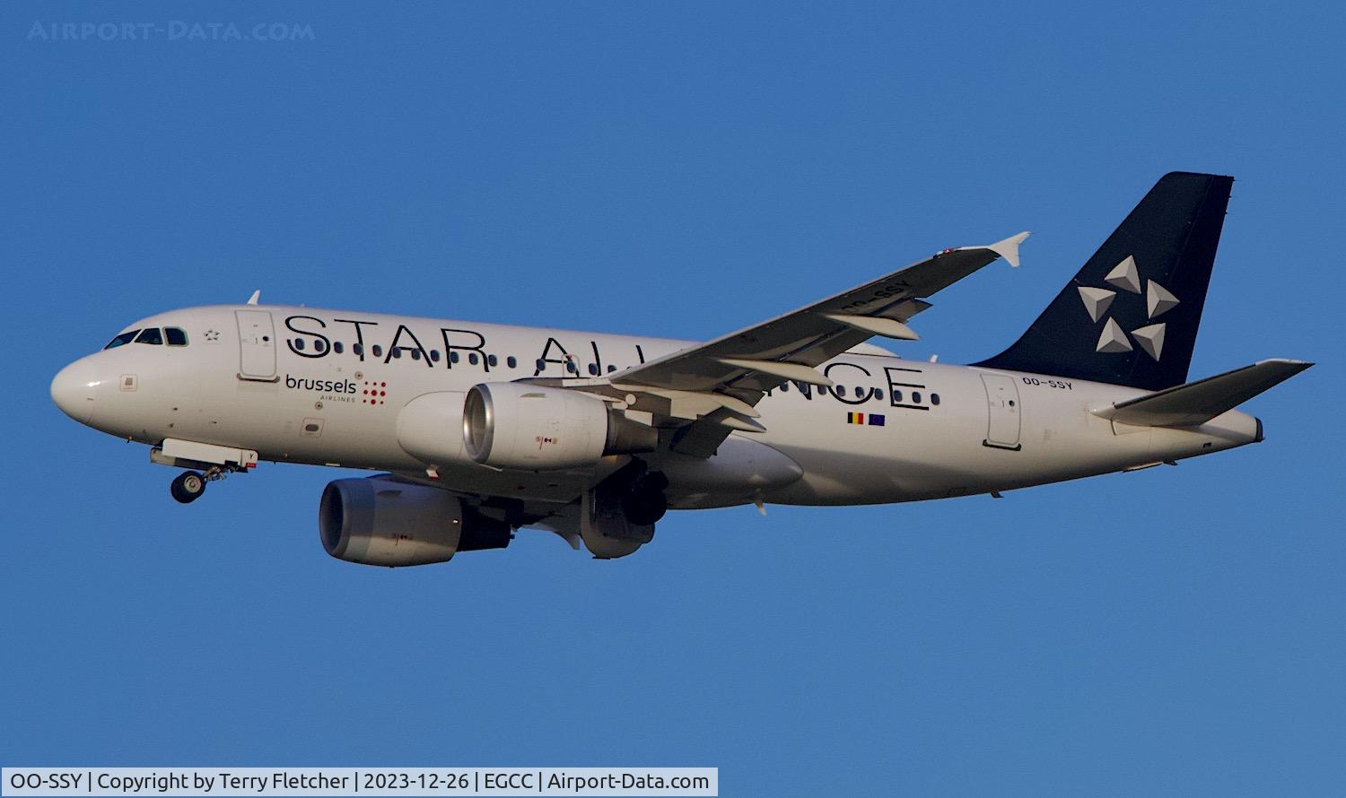 OO-SSY, 2005 Airbus A319-112 C/N 2494, At Manchester