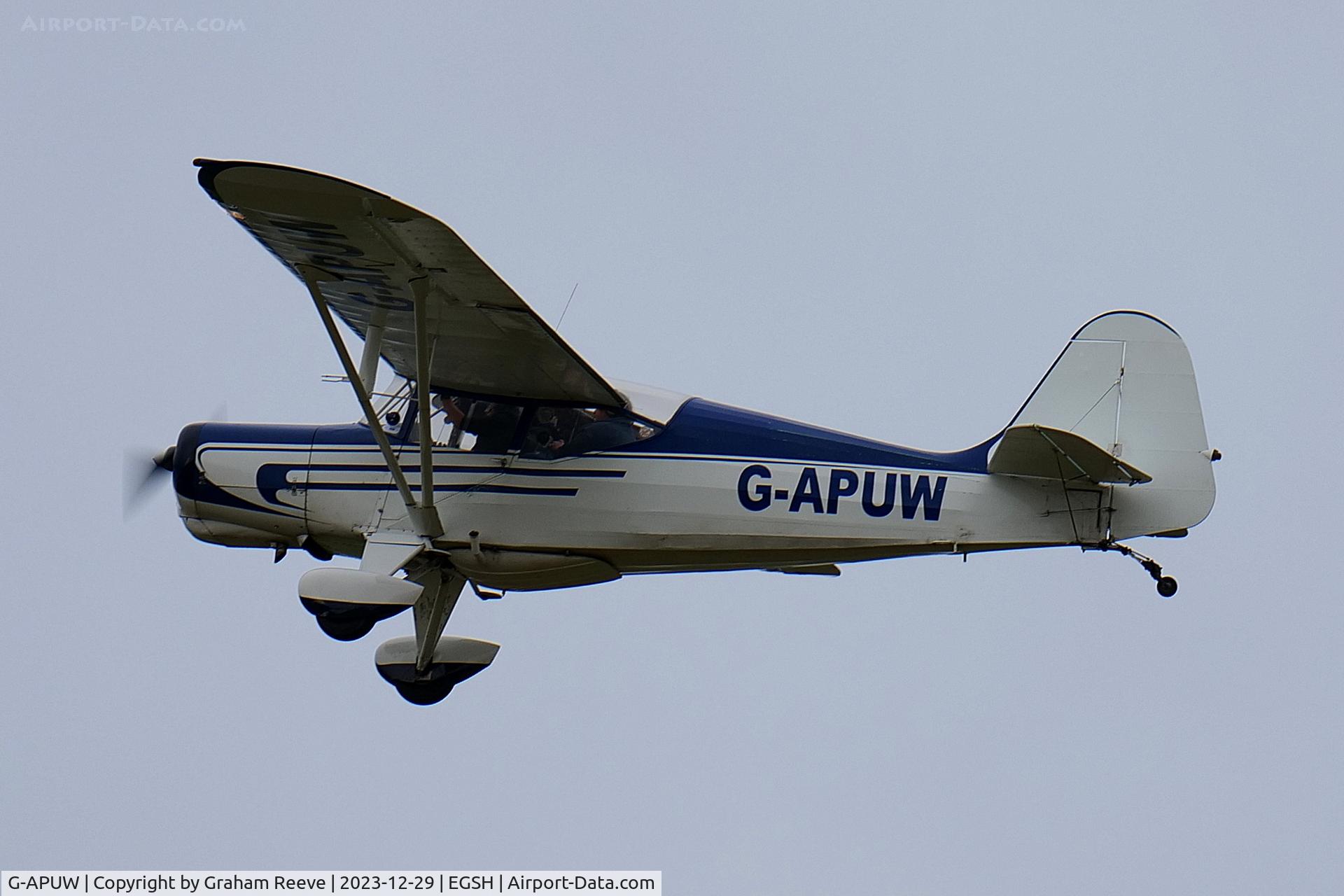 G-APUW, 1959 Auster J-5V Autocar C/N 3273, On approach to Norwich.