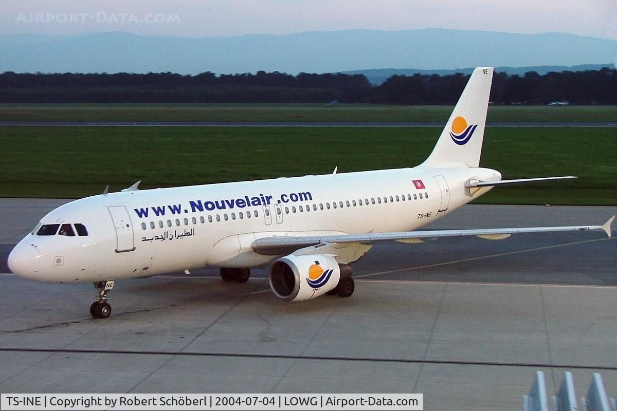 TS-INE, 1991 Airbus A320-211 C/N 222, TS-INE @ LOWG 2004