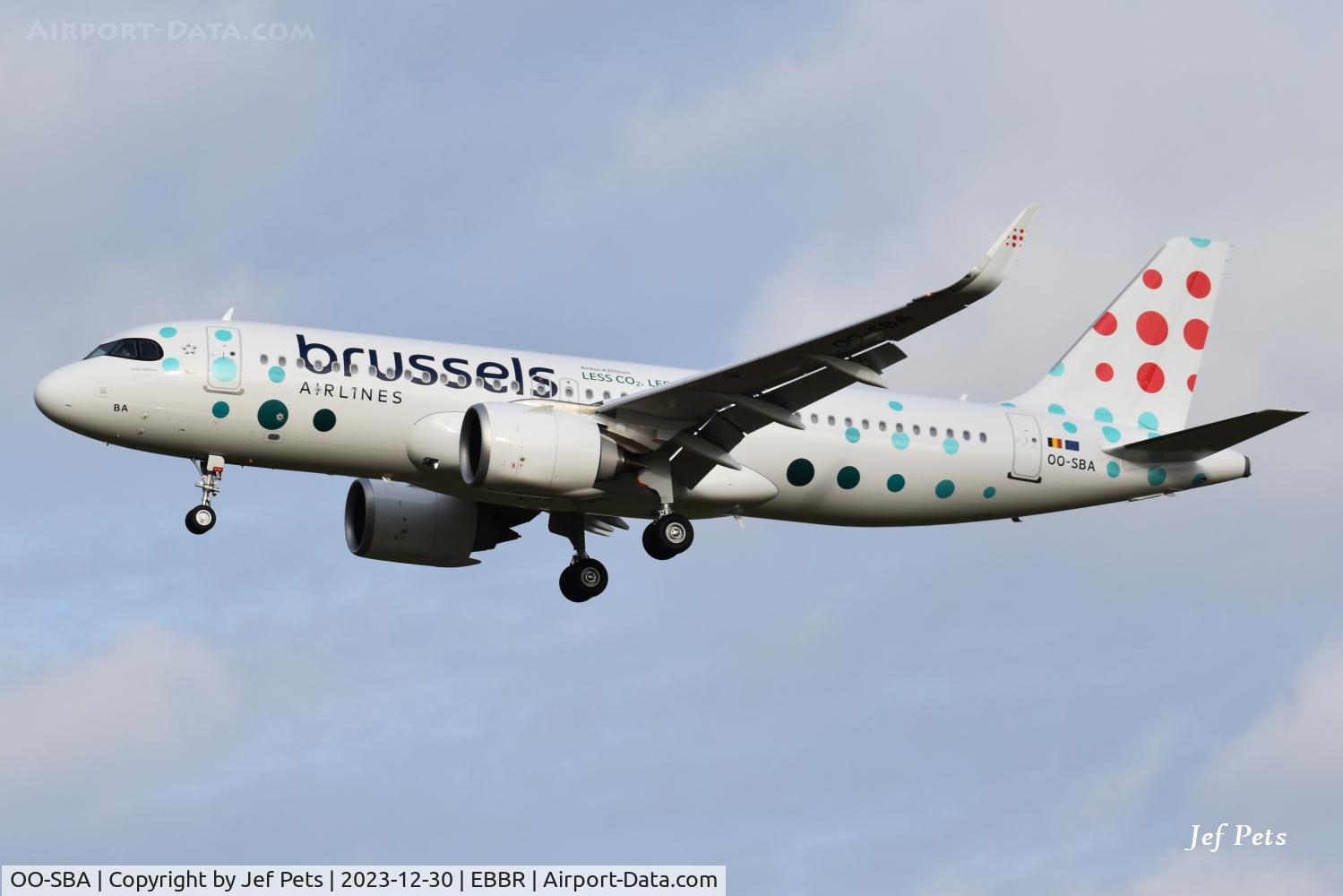 OO-SBA, 2023 Airbus A320-251N C/N 11600, OO-SBA on final approach to rwy 25L.