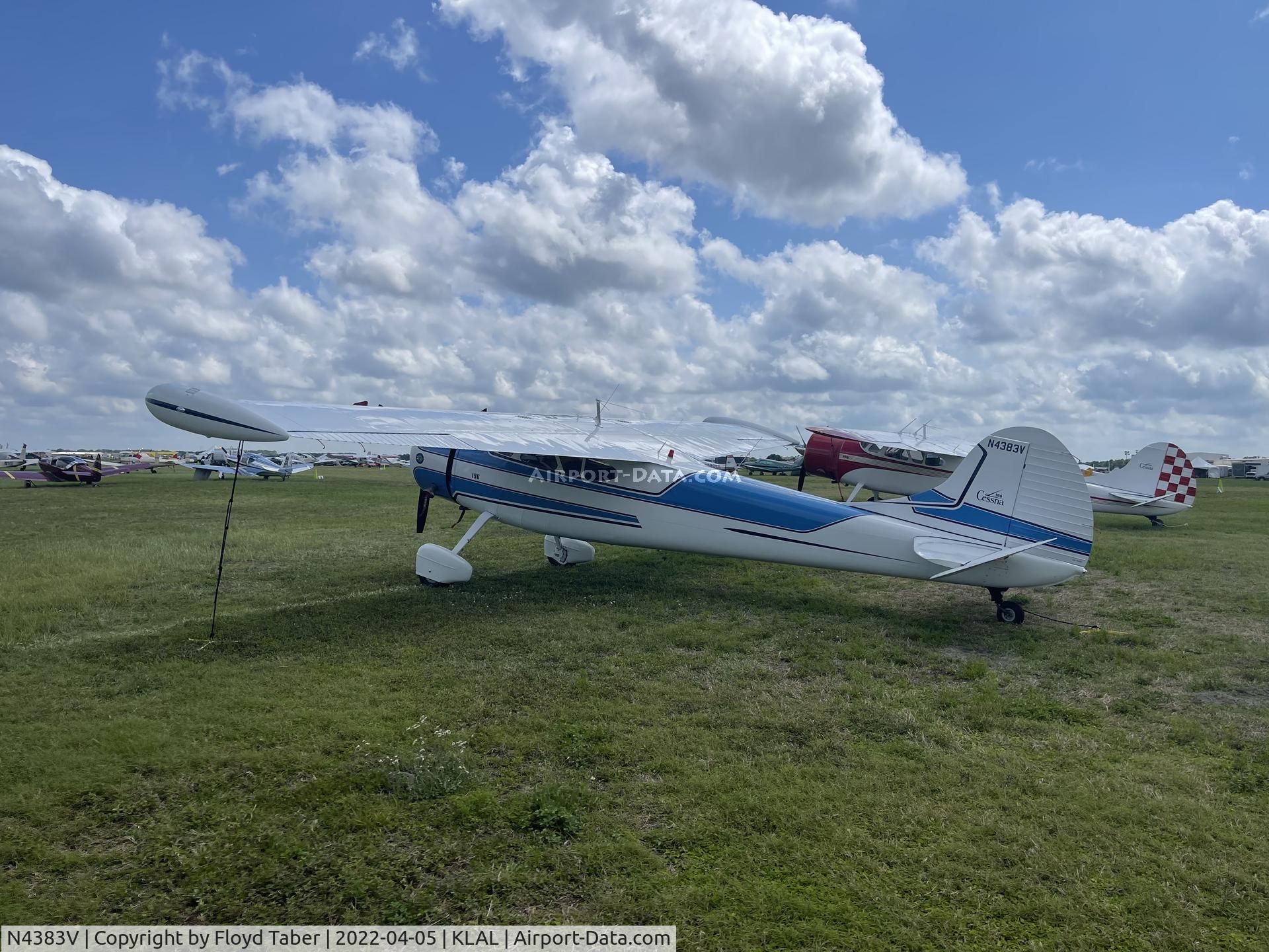 N4383V, 1949 Cessna 195 C/N 7305, Sun n Fun 2022