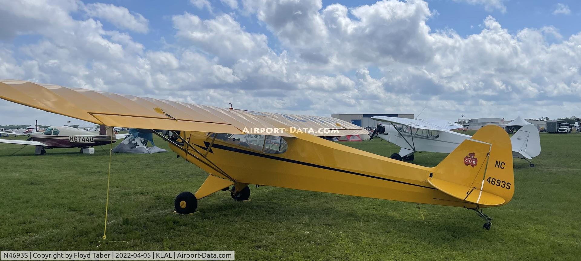 N4693S, 1946 Piper J3C-65 Cub C/N 18373, Sun n Fun 2022