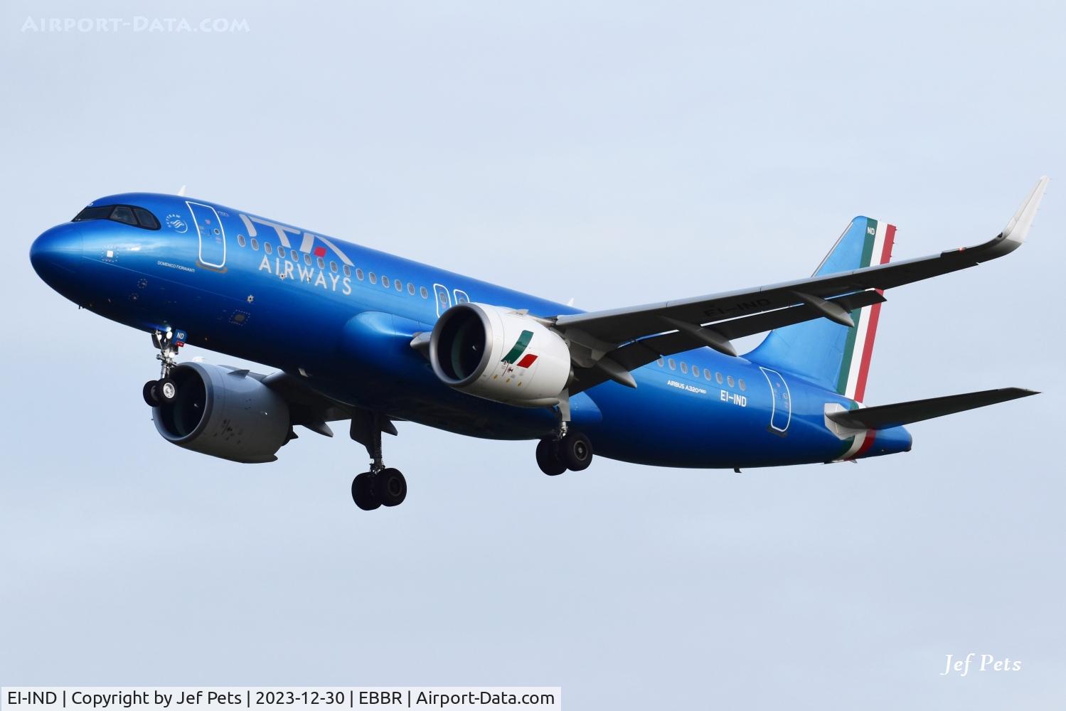 EI-IND, 2023 Airbus A320-272N C/N 11461, Short final at Brussels Airport.