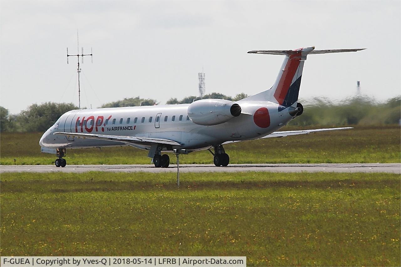 F-GUEA, 2000 Embraer EMB-145MP (ERJ-145MP) C/N 145342, Embraer EMB-145MP, Take off run rwy 25L, Brest-Bretagne airport (LFRB-BES)