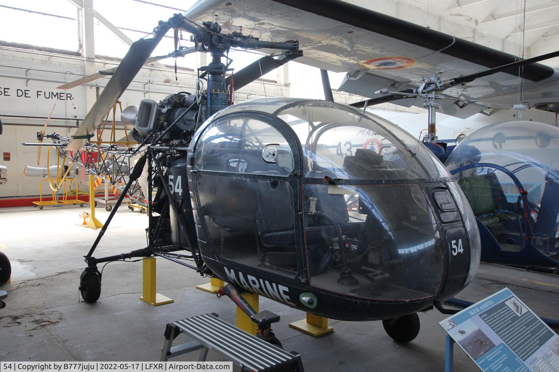 54, Sud SE-3130 Alouette II C/N 1054, at Musée de l'Aéronautique Navale