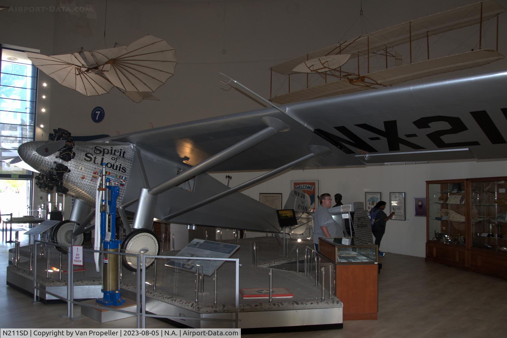 N211SD, 1979 Ryan NYP C/N AM-1, Ryan NYP replica in the San Diego Air & Space Museum