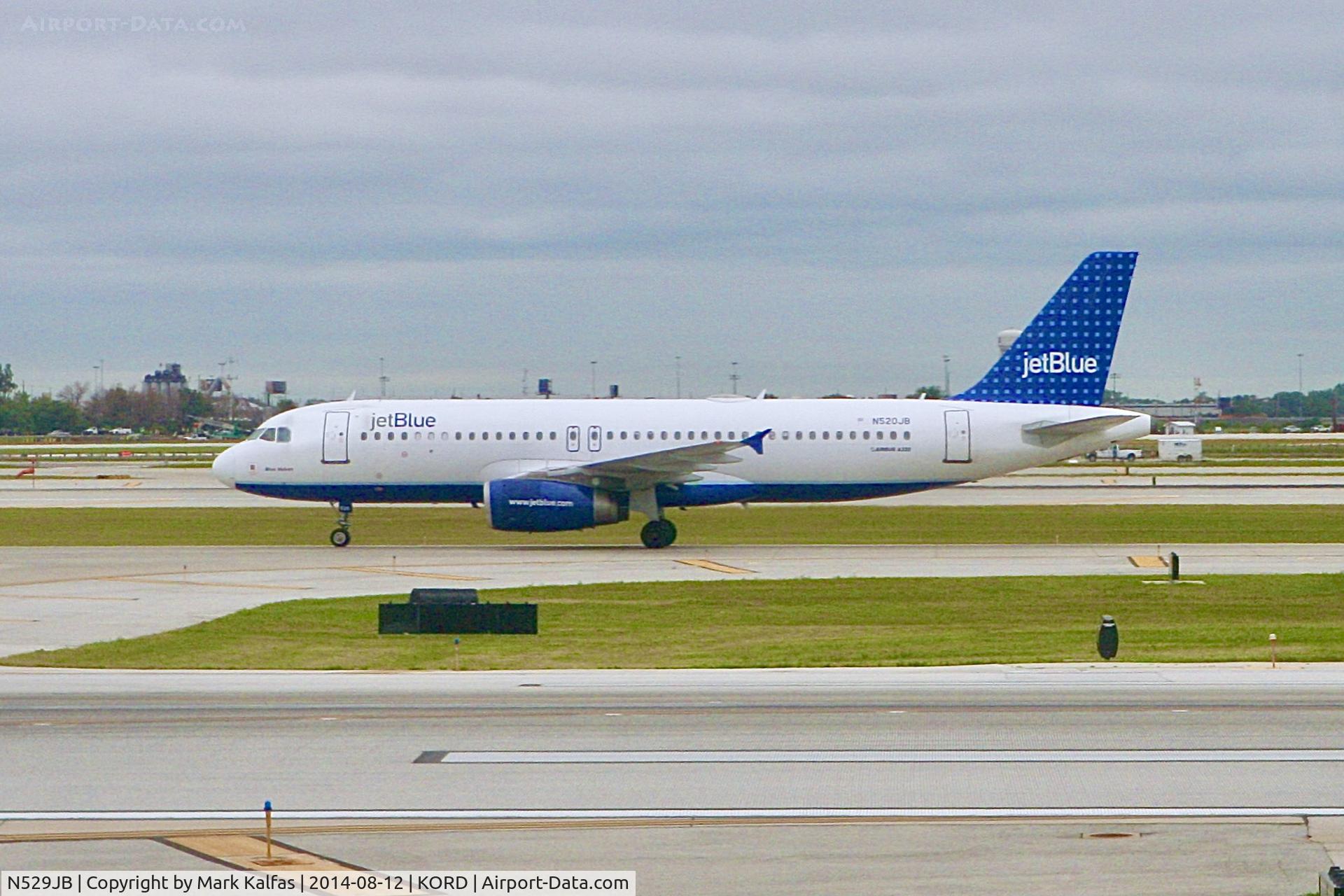 N529JB, 2001 Airbus A320-232 C/N 1610, A320 JetBlue Airbus A320-232 N520JB at KORD