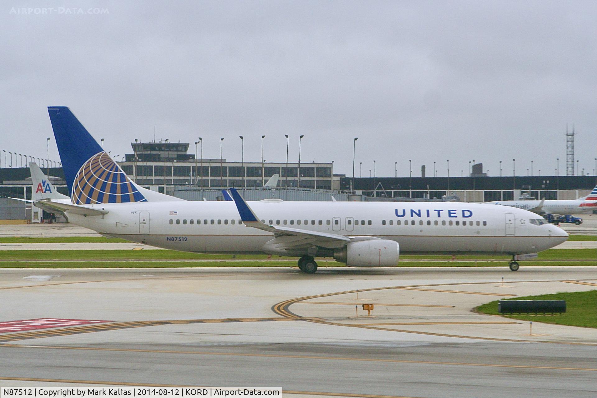 N87512, 2008 Boeing 737-824 C/N 33458, B738 United Airlines Boeing 737-824 N87512 at KORD
